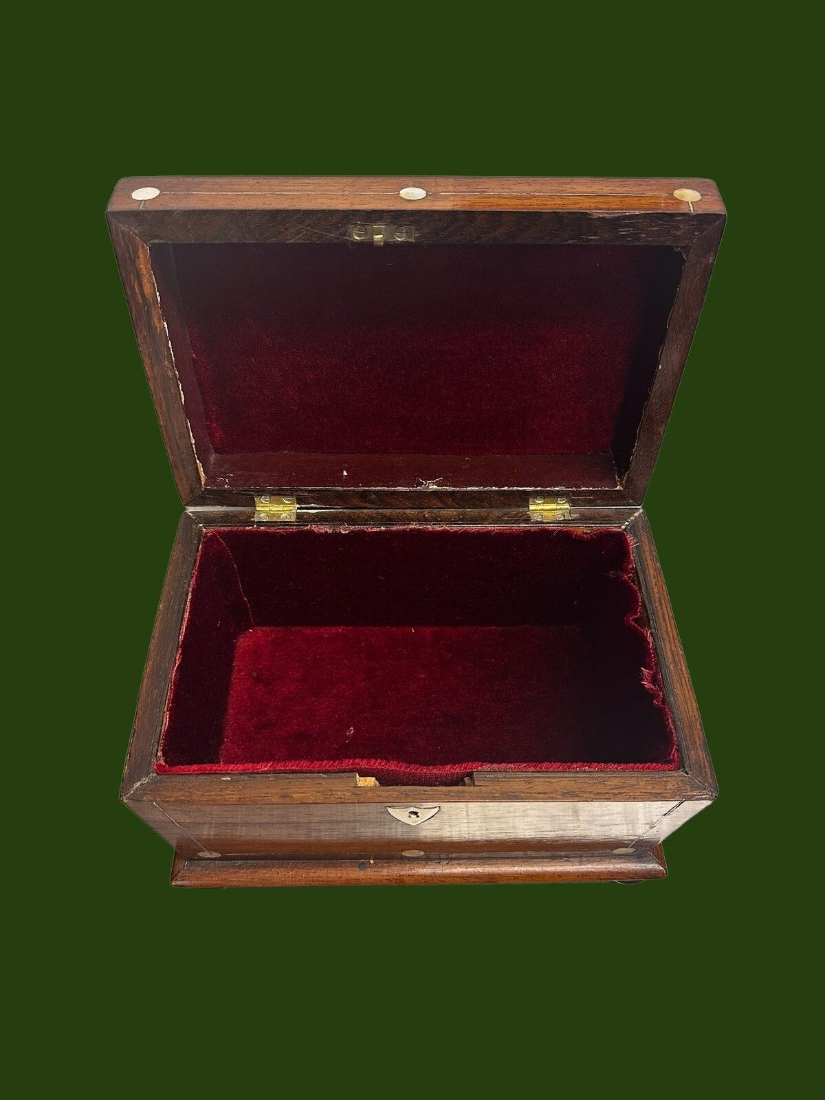 Early 19th Century Regency Mother Of Pearl Inlaid Tea Caddy Of Sarcophagus Form photo buy