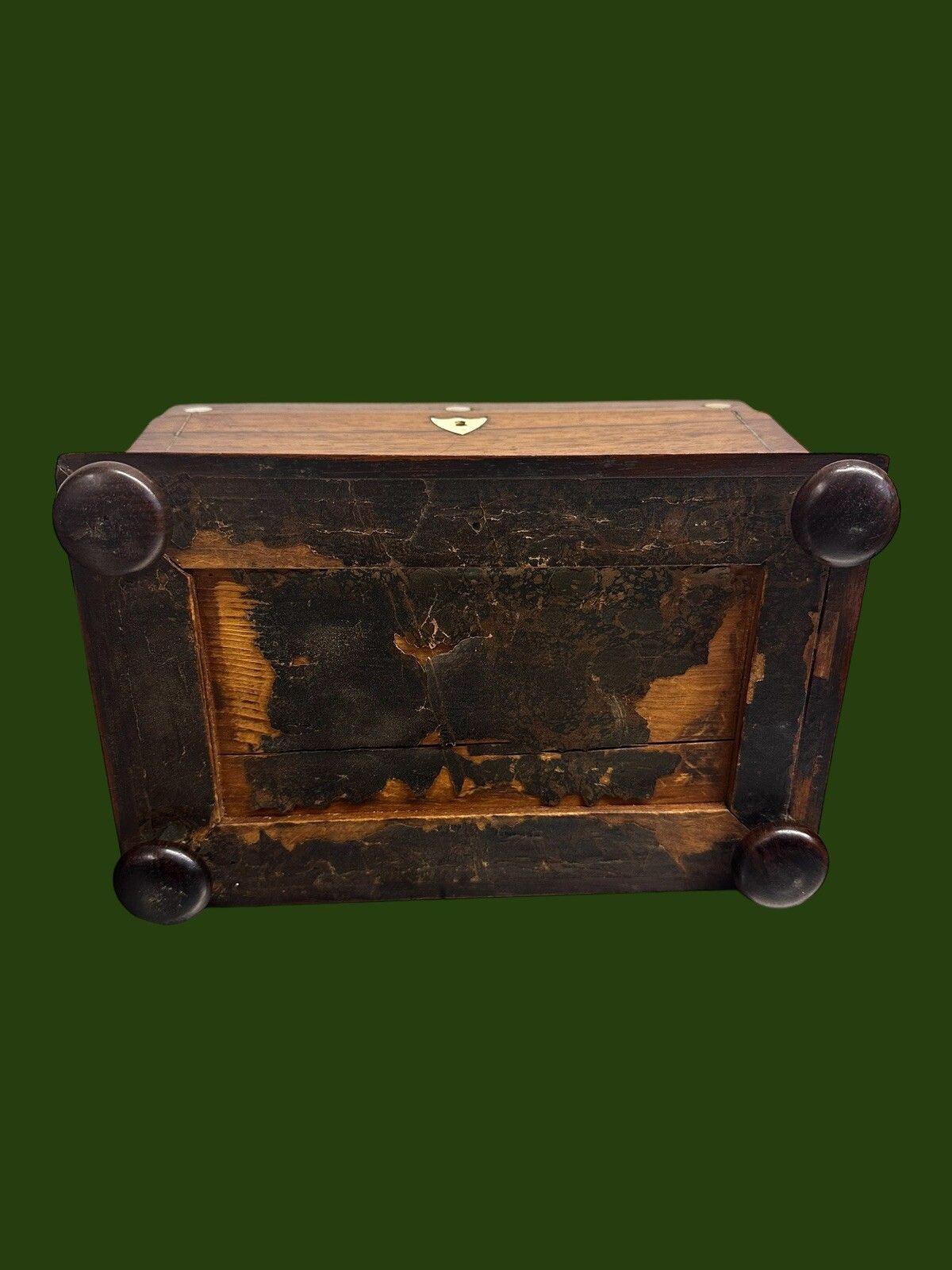 photo furniture Early 19th Century Regency Mother Of Pearl Inlaid Tea Caddy Of Sarcophagus Form