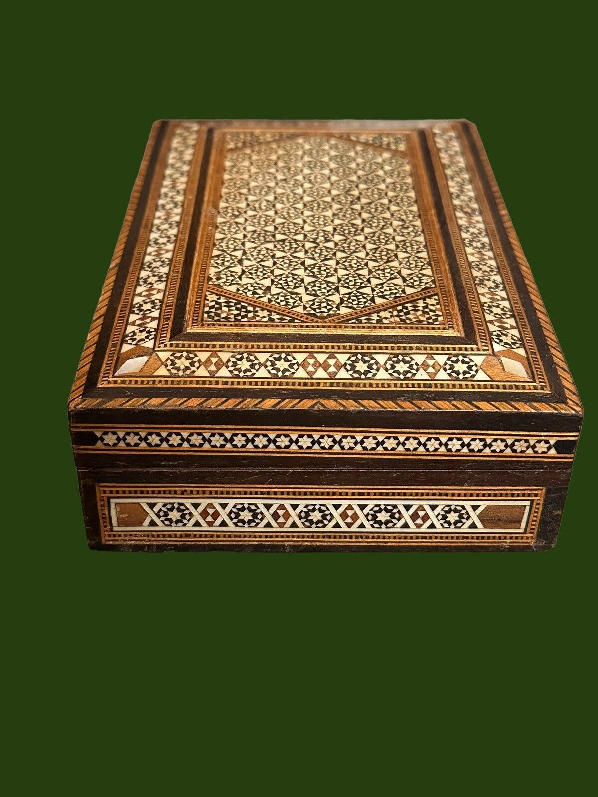 Mother Of Pearl Inlaid Mosaic Decorative Middle Eastern Islamic Box photo 50.0