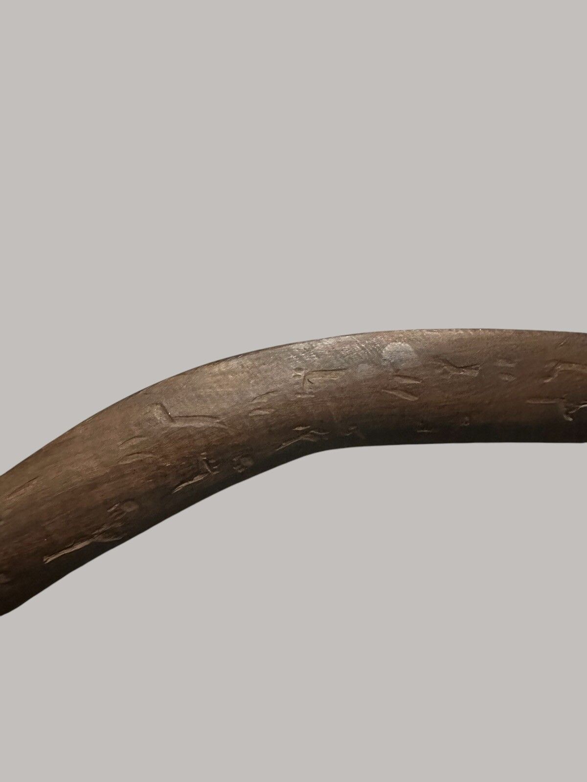 Boomerang Genuine Aboriginal Boomerang Great Footprint Carvings photo for sale