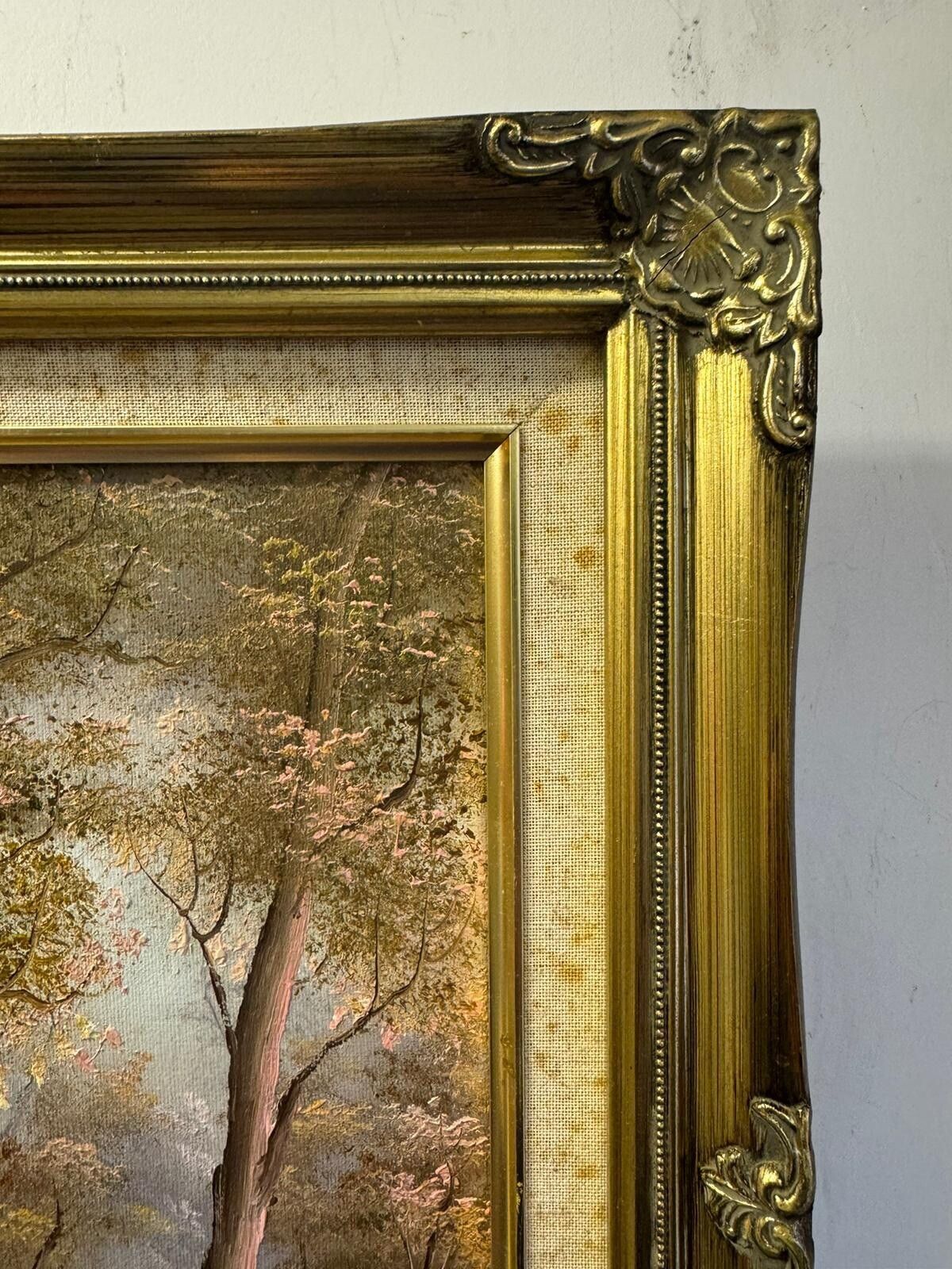 Irene Cafieri Original Large Oil Painting House In Woods, Signed By Artist photo buy