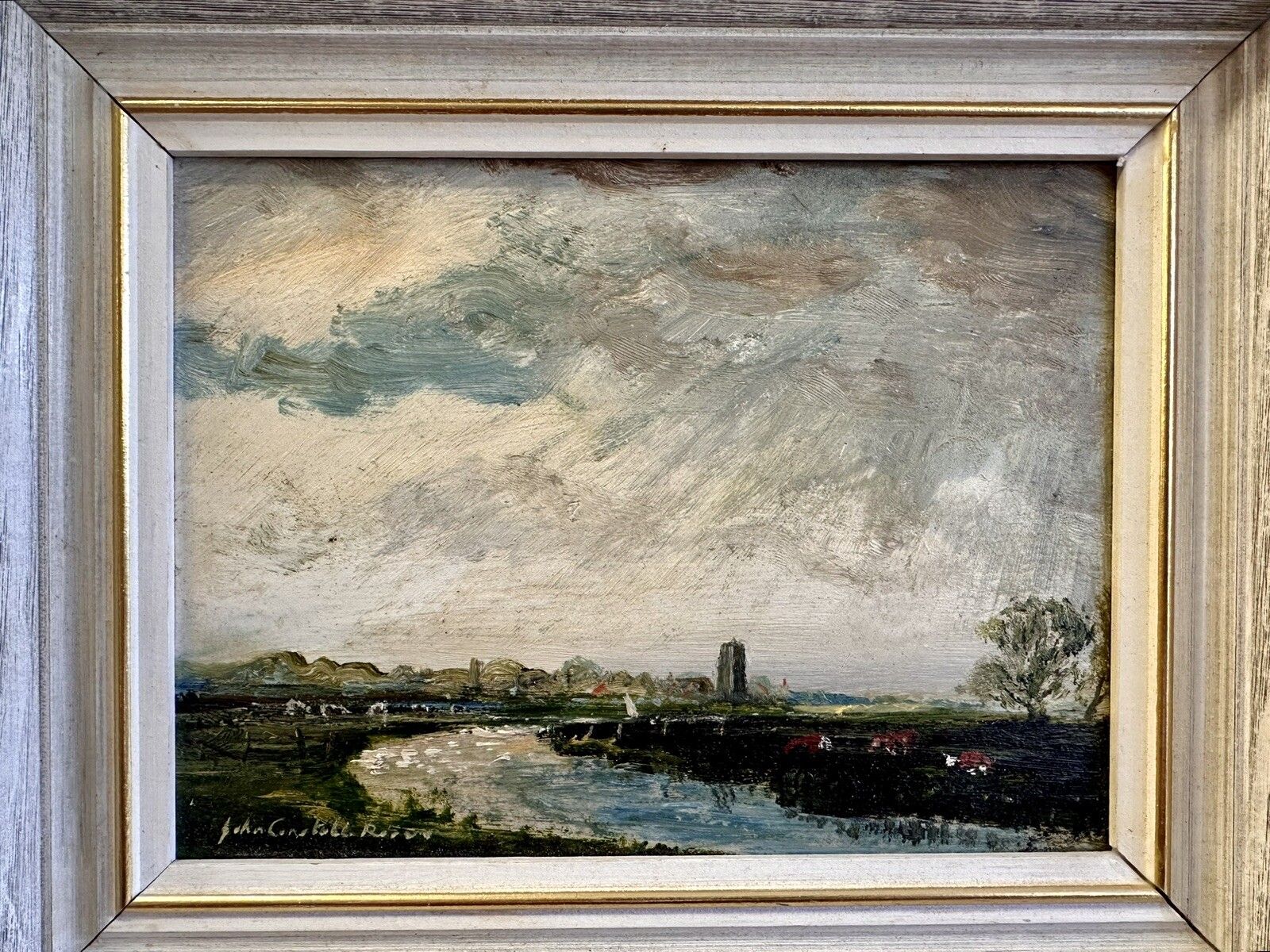 Suffolk Artist John Constable Reeve Oil Painting Beccles Suffolk Landscape photo for sale