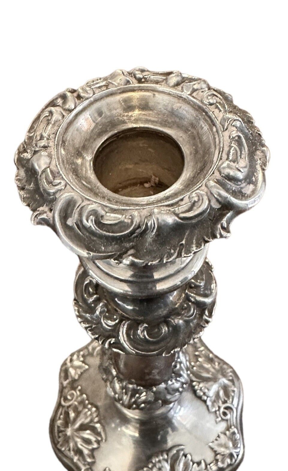 Antique 19th Century Gorgeous Pair Of Silver Plated Candlesticks Very Ornate photo Home Decor