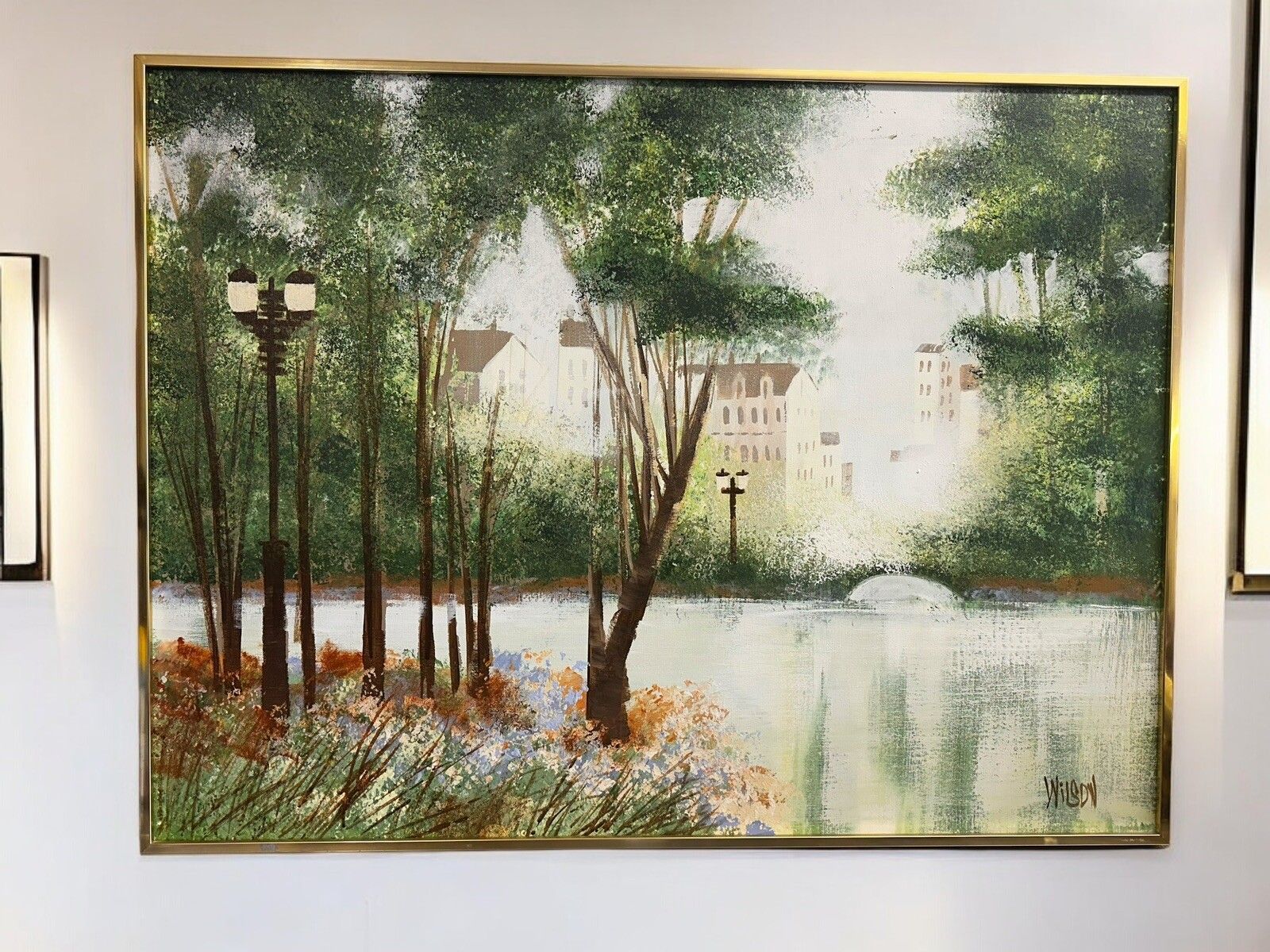 Superb Large Original Oil Gordon Wilson Scottish Painter 103cm By 77cm photo furniture