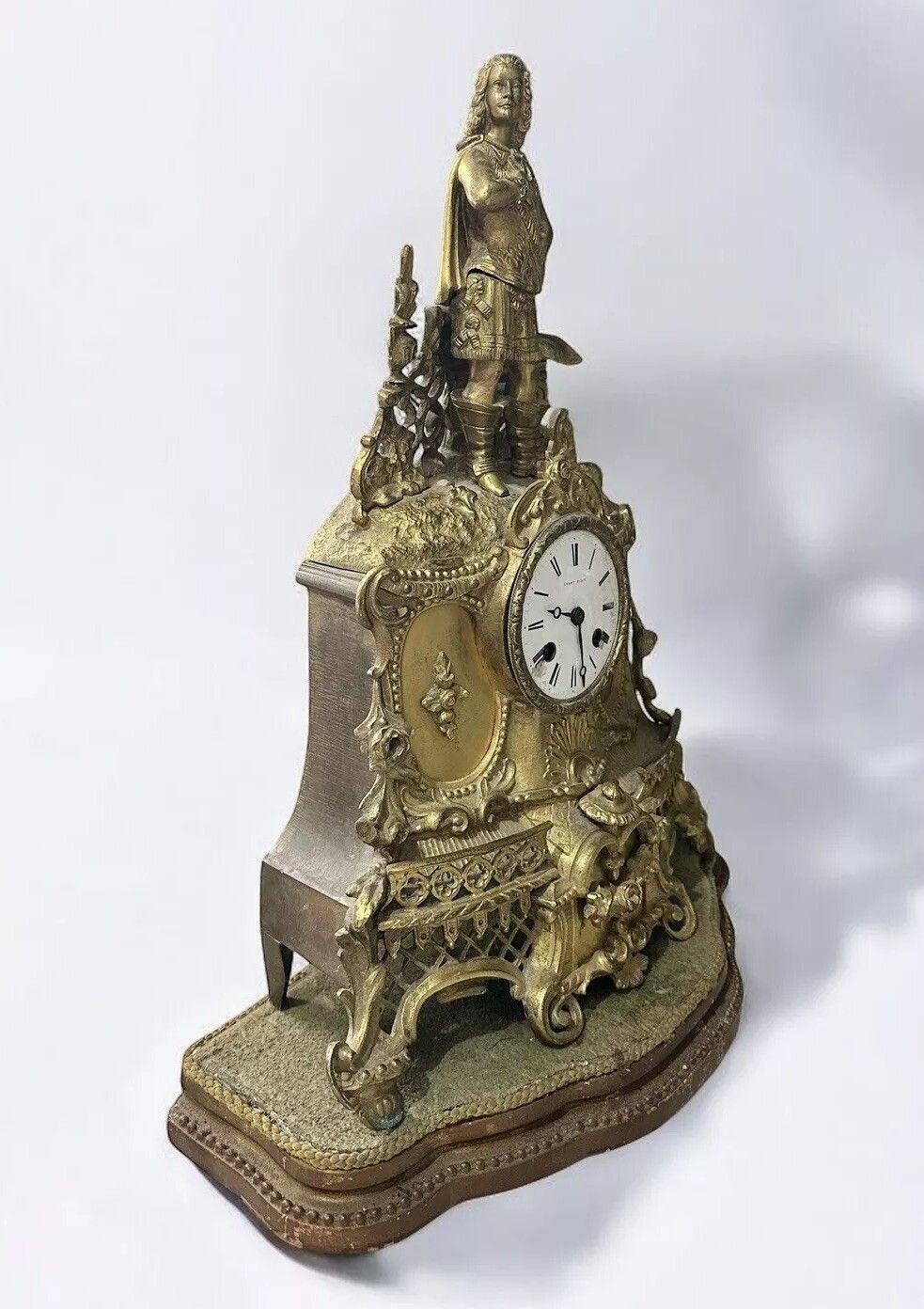 A 19th Century Gilt Cased Mantel Clock By Leroy & Fils Paris photo for sale