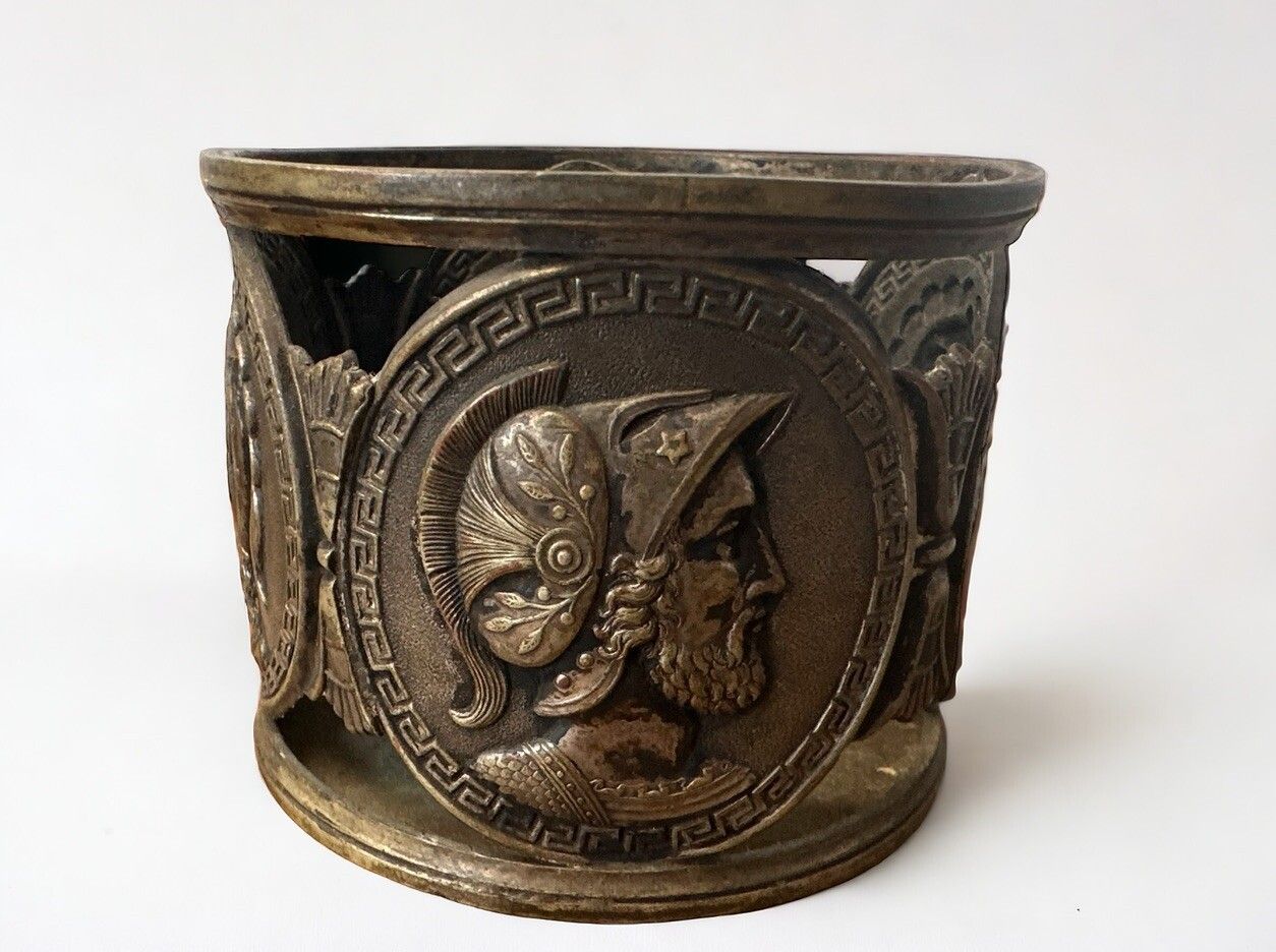 Antique 19th C. Alex Katsch Russian Galvano Silver Plated Tea Glass Holder Rare photo furniture