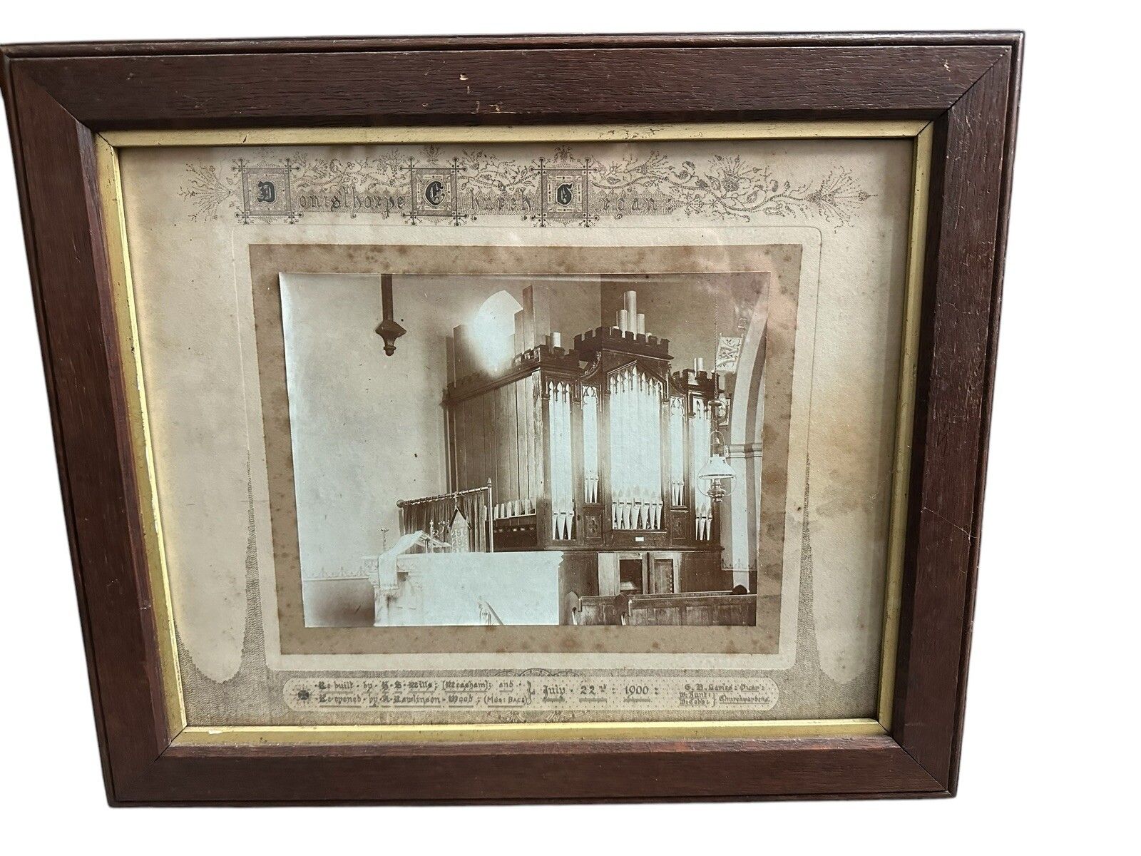 Original Victorian Photograph Of Donisthorpe English Church Reopening Framed photo for sale