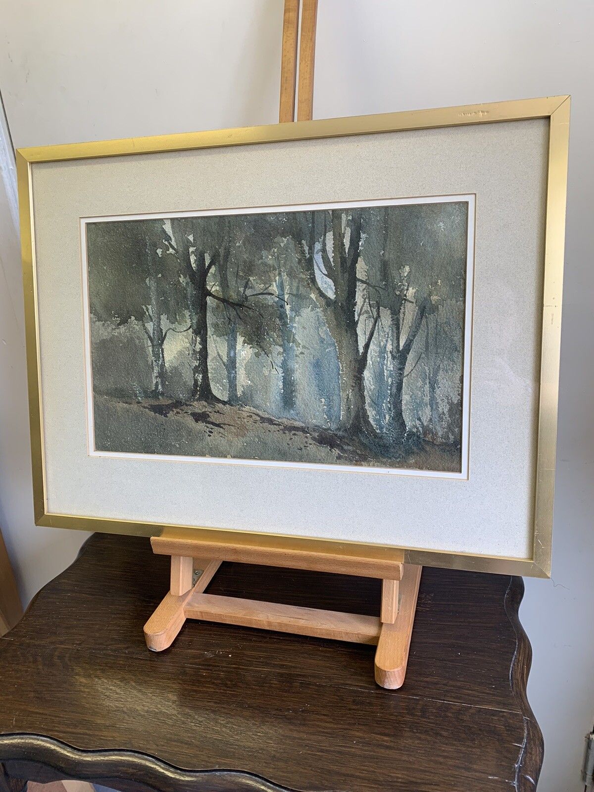 Original Vintage Watercolour Painting Framed /Glazed Sussex Woods
