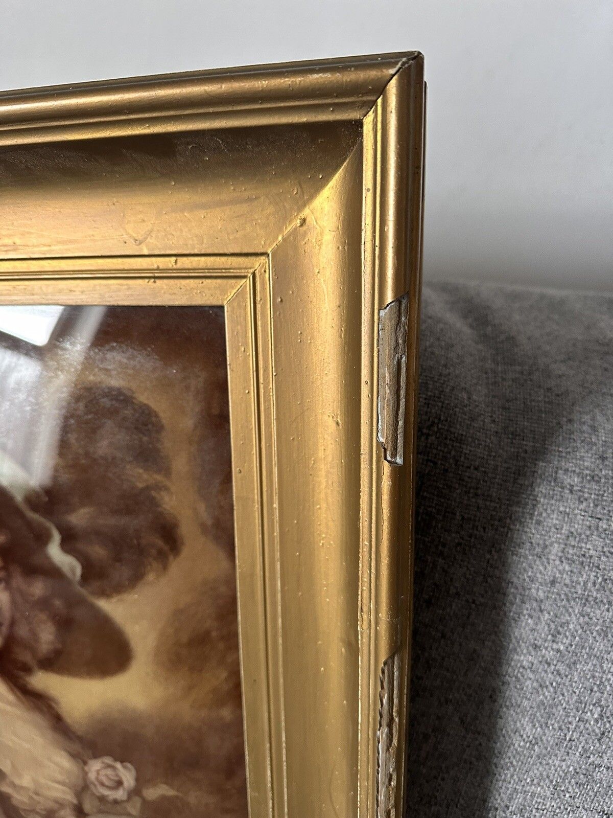 Framed Duchess Of Devonshire Georgia Spencer Reverse Glass Painting / Print photo vinterior