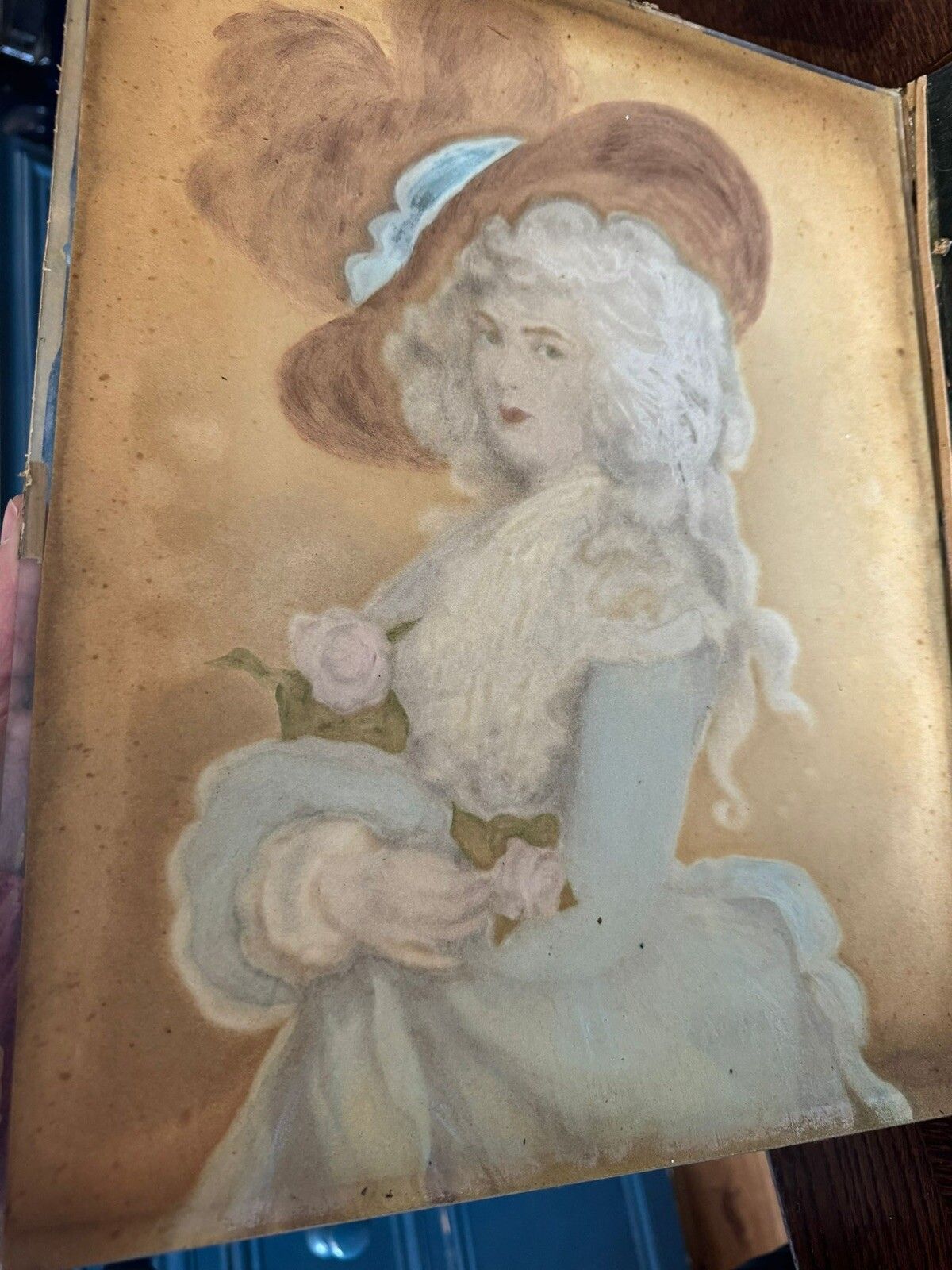 Art Framed Duchess Of Devonshire Georgia Spencer Reverse Glass Painting / Print photo
