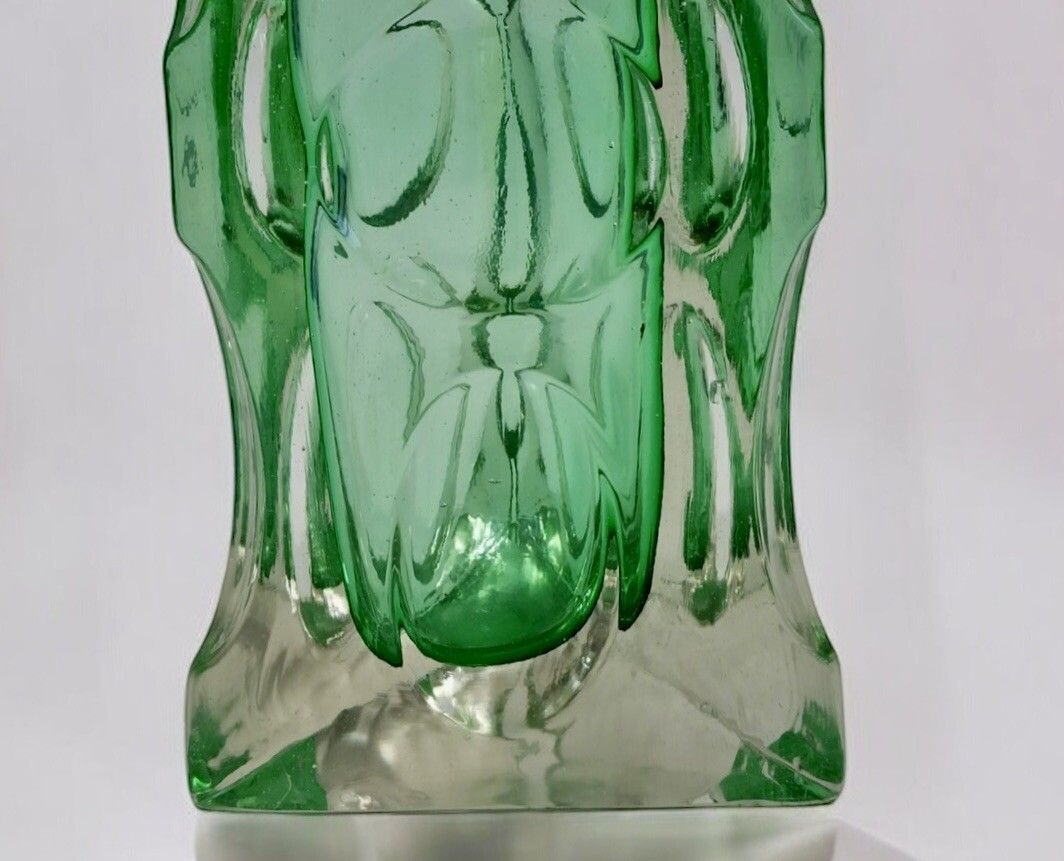 Czech Green Glass Vase Attributed To Jan Beranek 30cm High photo 95.0