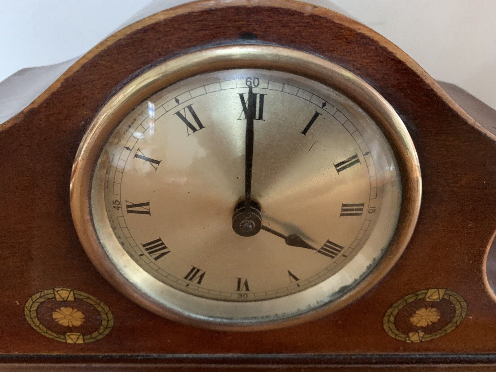 Antique French Mahogany Mantle Shelf Clxok Timepiece Stunning photo 70.0