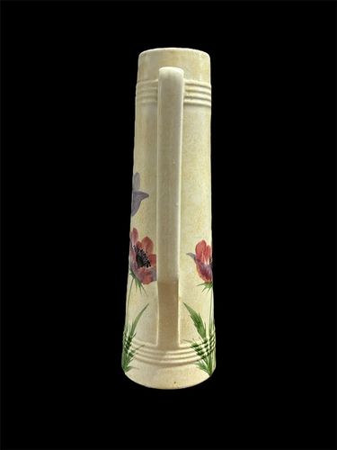 C1930’s E Radford England Art Deco Hand Painted Countryside 11” Tall Jug Vase photo 55.0