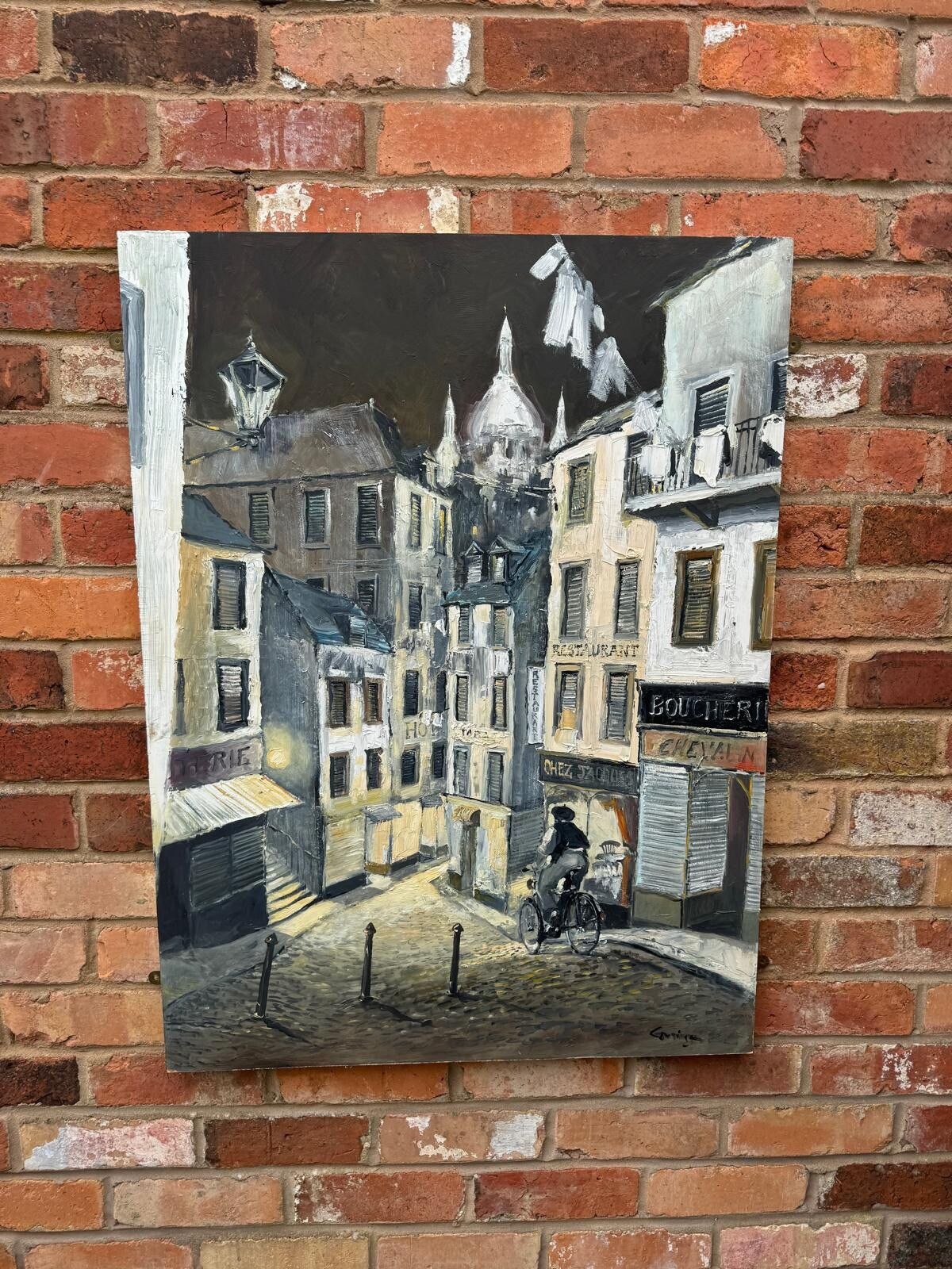 Cavan Corrigan Outstanding French Scene Oil Painting 102cm By 76.5cm