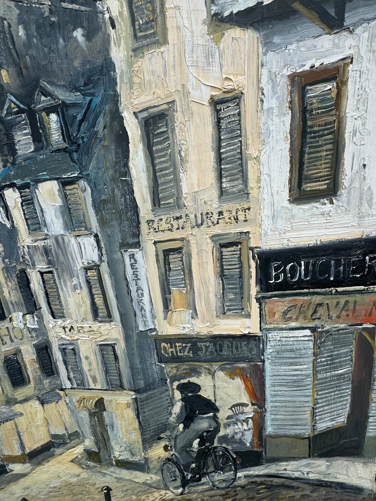 Cavan Corrigan Outstanding French Scene Oil Painting 102cm By 76.5cm photo vinterior