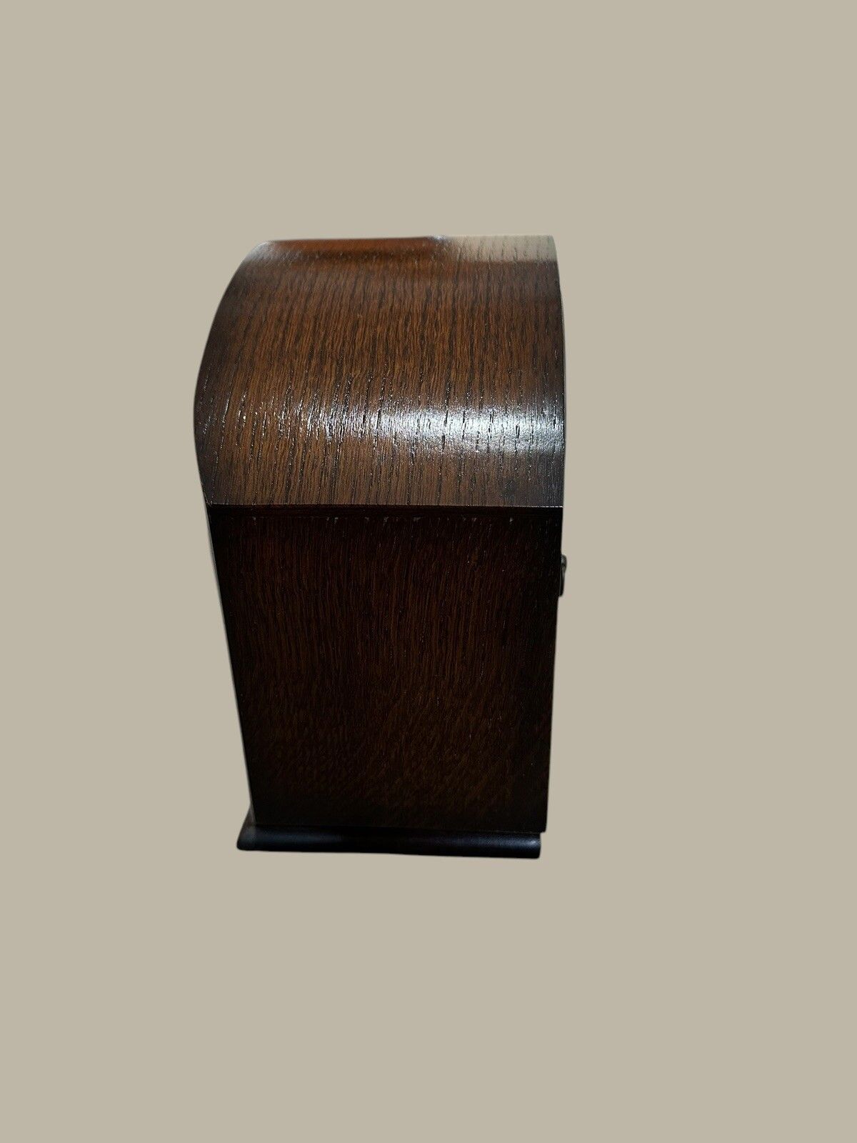 Smiths Enfield Striking Hammer Mechanical Mantle Clock Oak Very Pretty photo vinterior