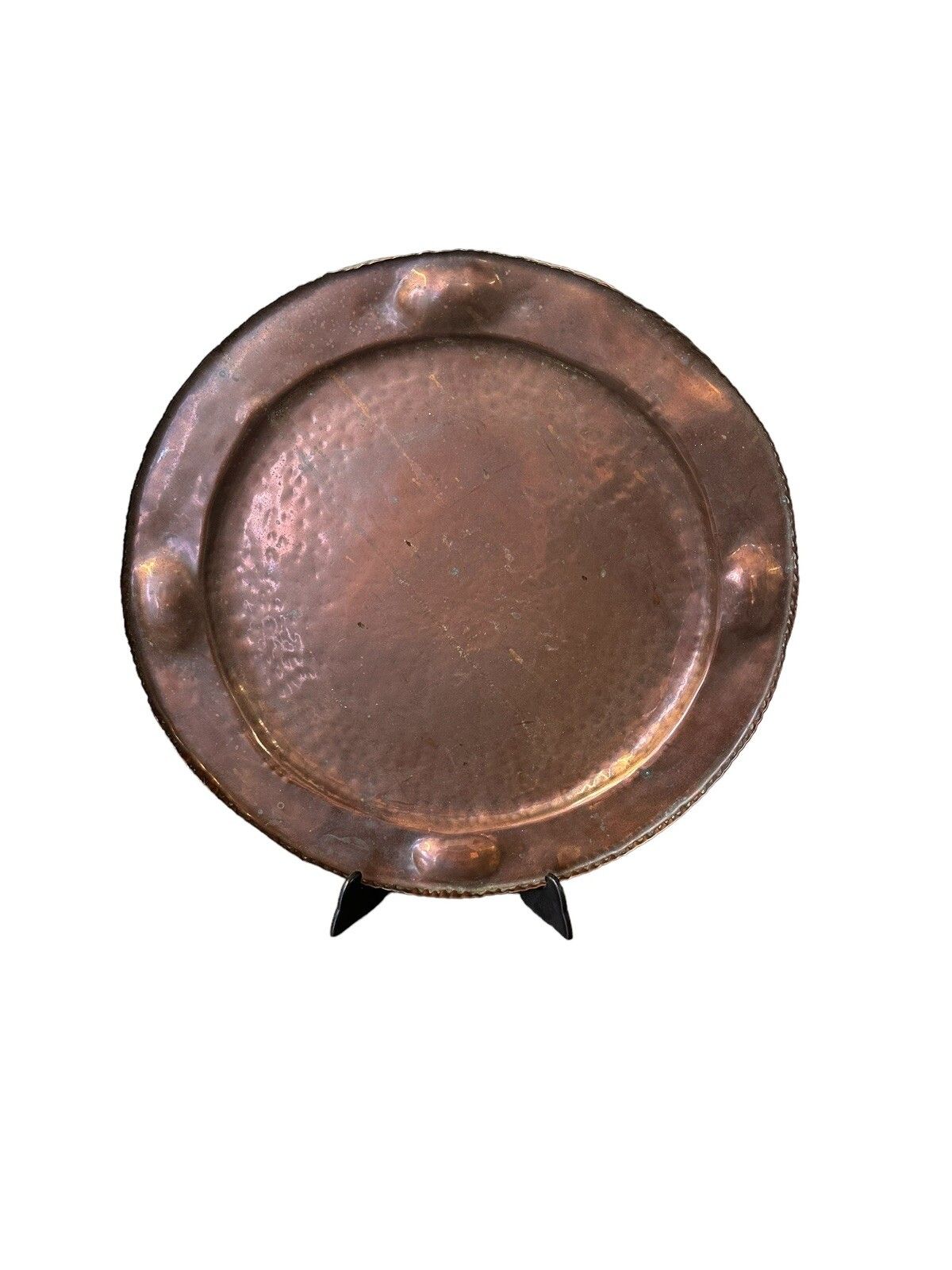 Antique Folk Art Copper Charger Plate Early 19th Century 14.5” Diameter photo furniture