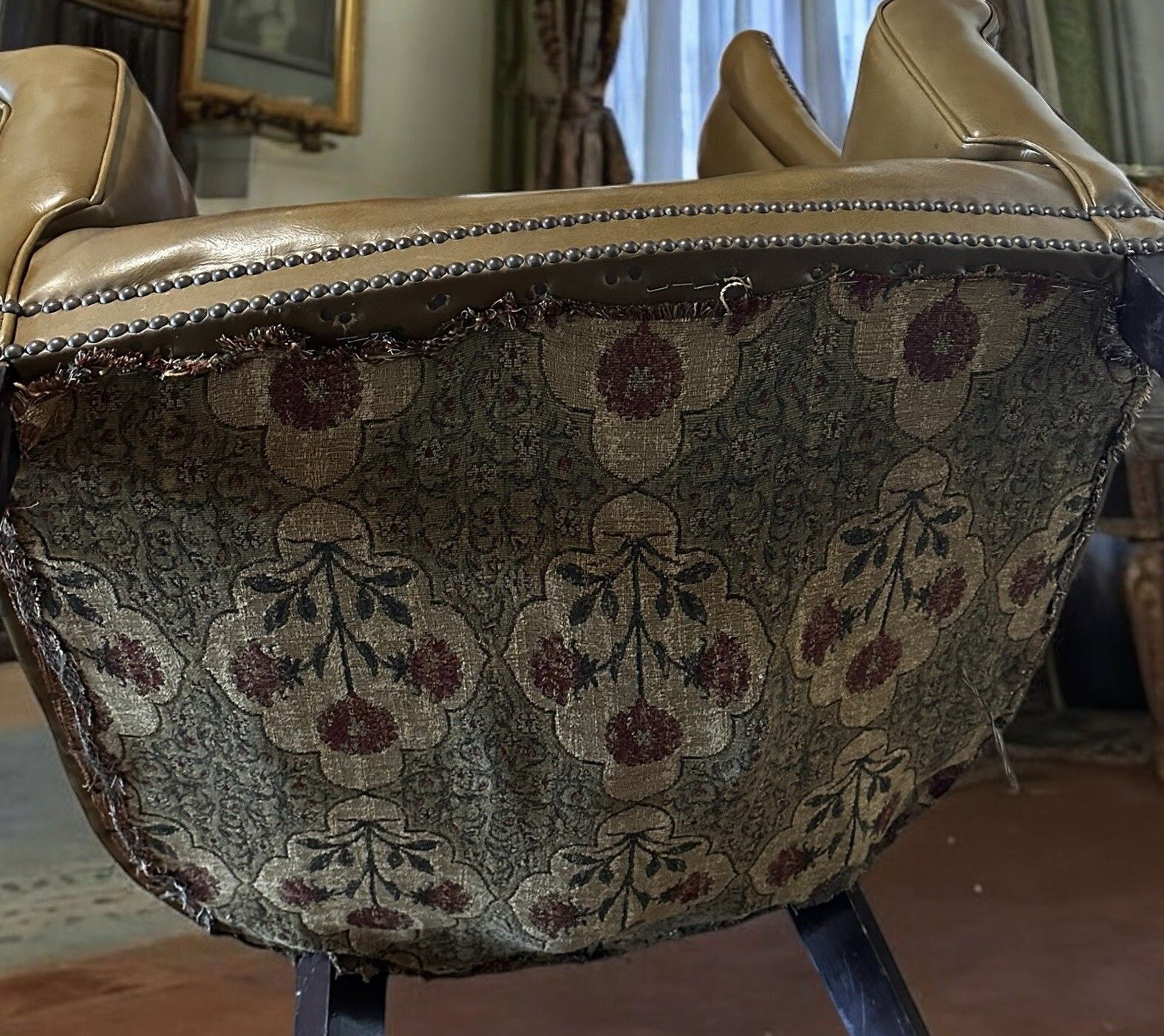 Butlers Wingback Armchair George III Style Leather Upholstered  Superb Quality photo vintage