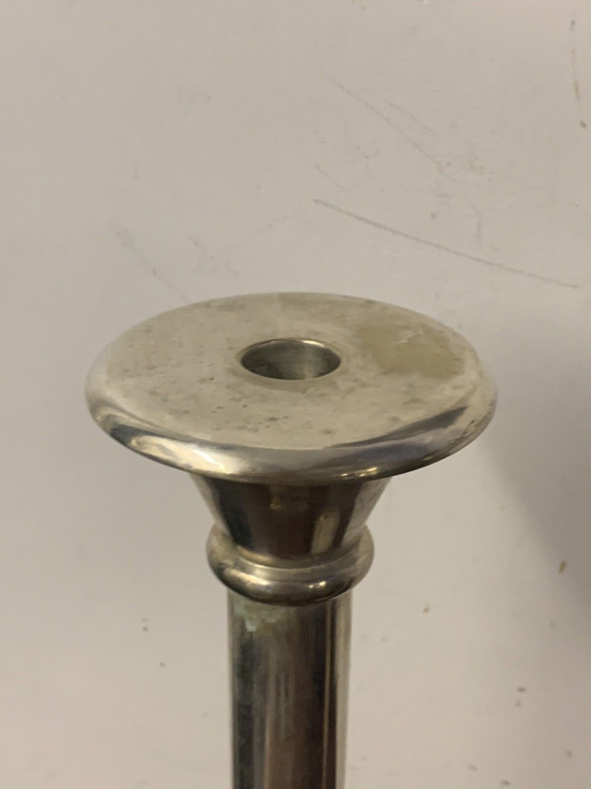 Pair Of Quality Antique Column Church Silverplated Candlesticks￼ 16” High photo Home Decor