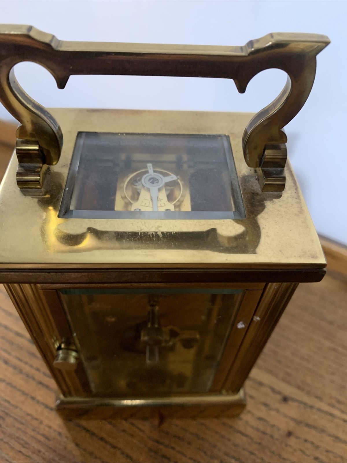 Vintage Top Quality London Clock Co 11 Jewel Brass Carriage Clock Bevelled Glass photo 195.0