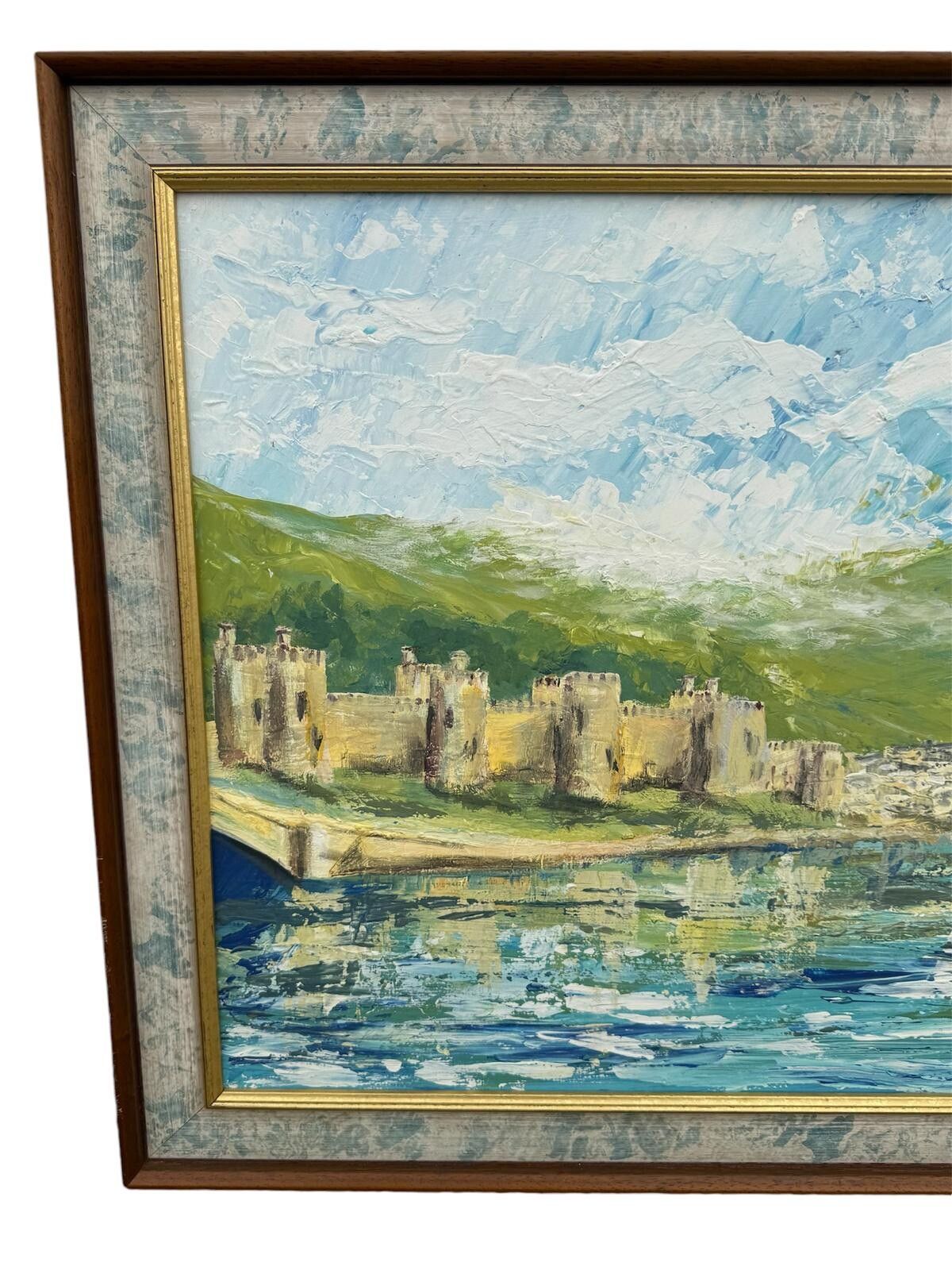 Peter Moore Listed Artist Oil Conwy Castle Coastal Landscape Huge 52.25” X 22” photo buy