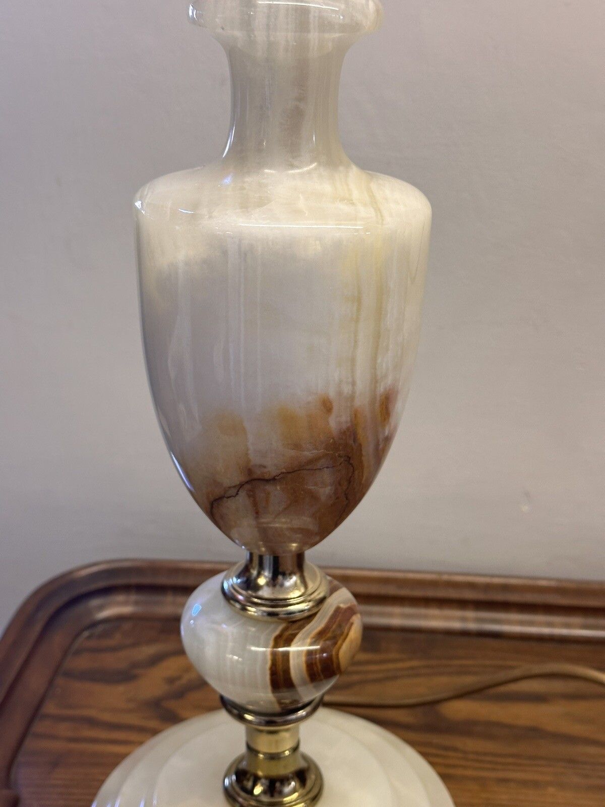 Mid Century Hollywood Onyx Marble Lamp  Italian Top Quality photo Lighting