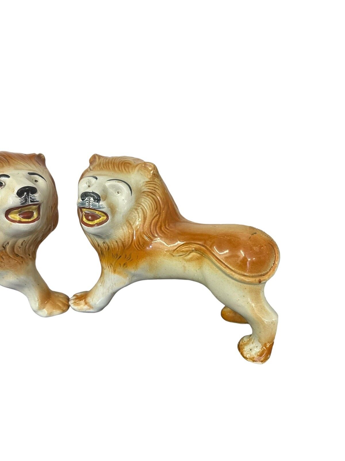 Pair Of Extra Large Sadler Burslem England Staffordshire Lions photo 165.0