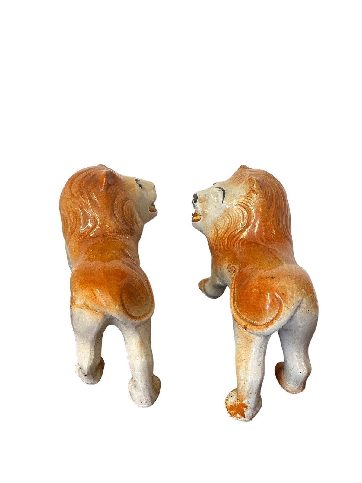 Pair Of Extra Large Sadler Burslem England Staffordshire Lions photo buy