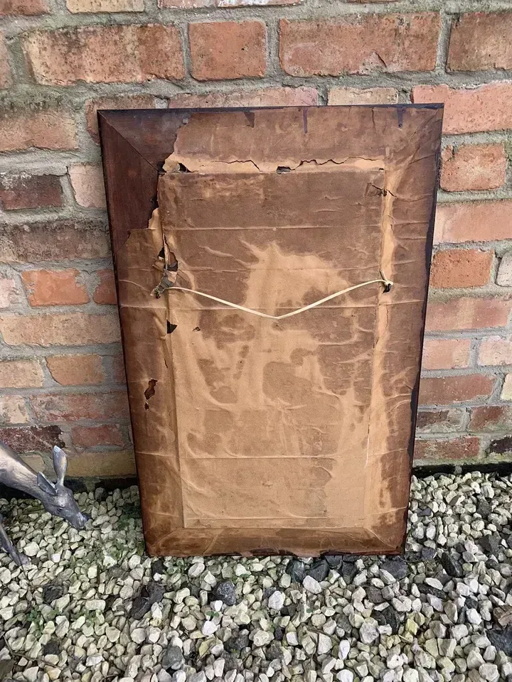 Outstanding Victorian 19th Century Hand Painted Wall Mirror Bevelled Glass ￼ photo buy