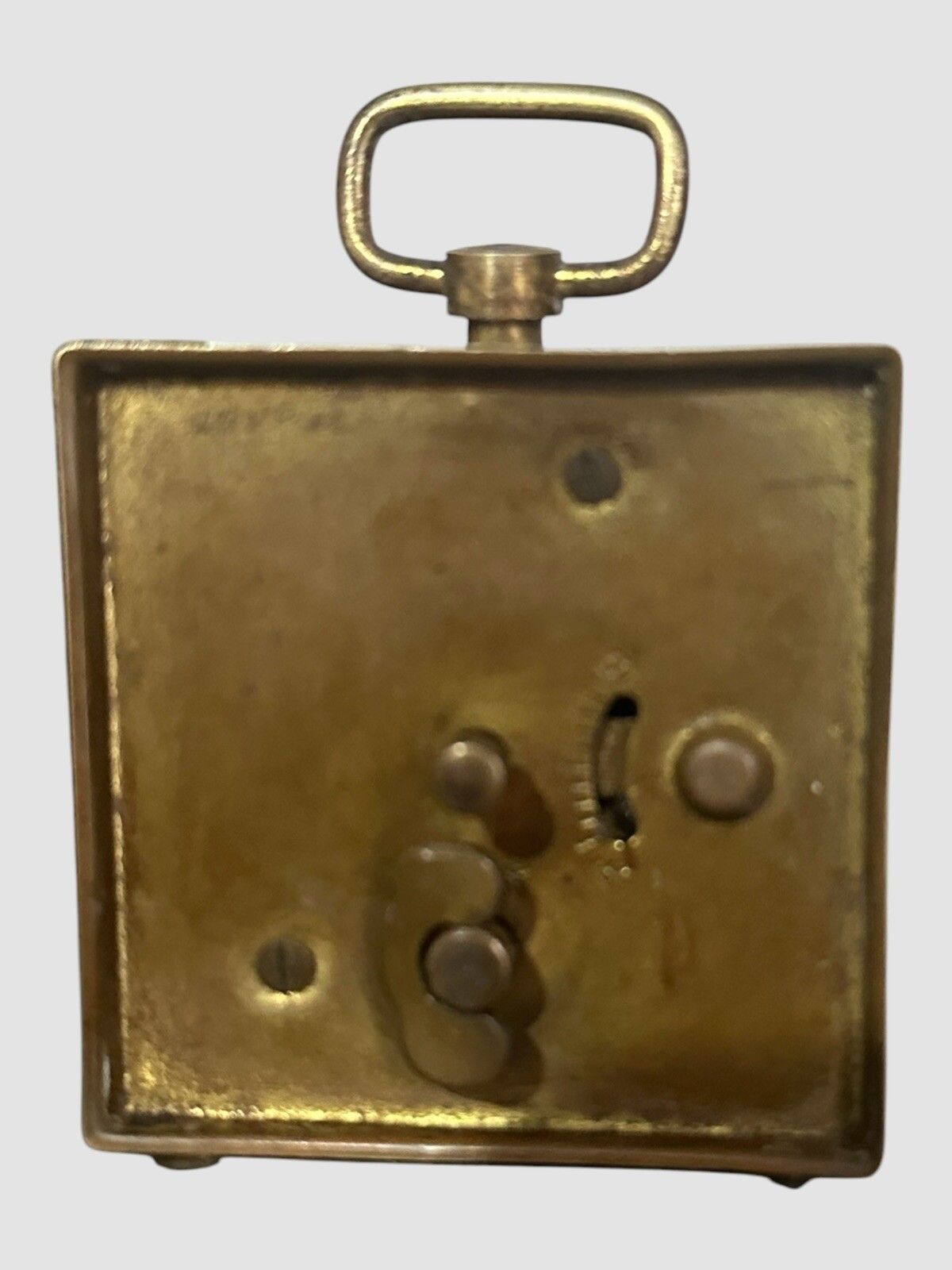 Art Deco French Enamelled Brass Mechanical Timepiece Clock Working photo 95.0