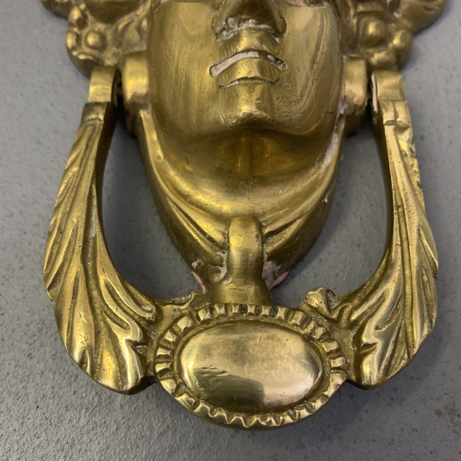 Antique Victorian Georgian Style Medusa Solid Heavy Brass Front Door Knocker photo Home Fixtures