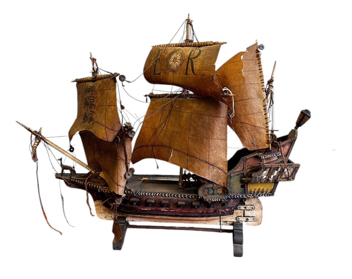 Galleon Antique Wooden Model Nautical Scratch Built Fantastic photo for sale