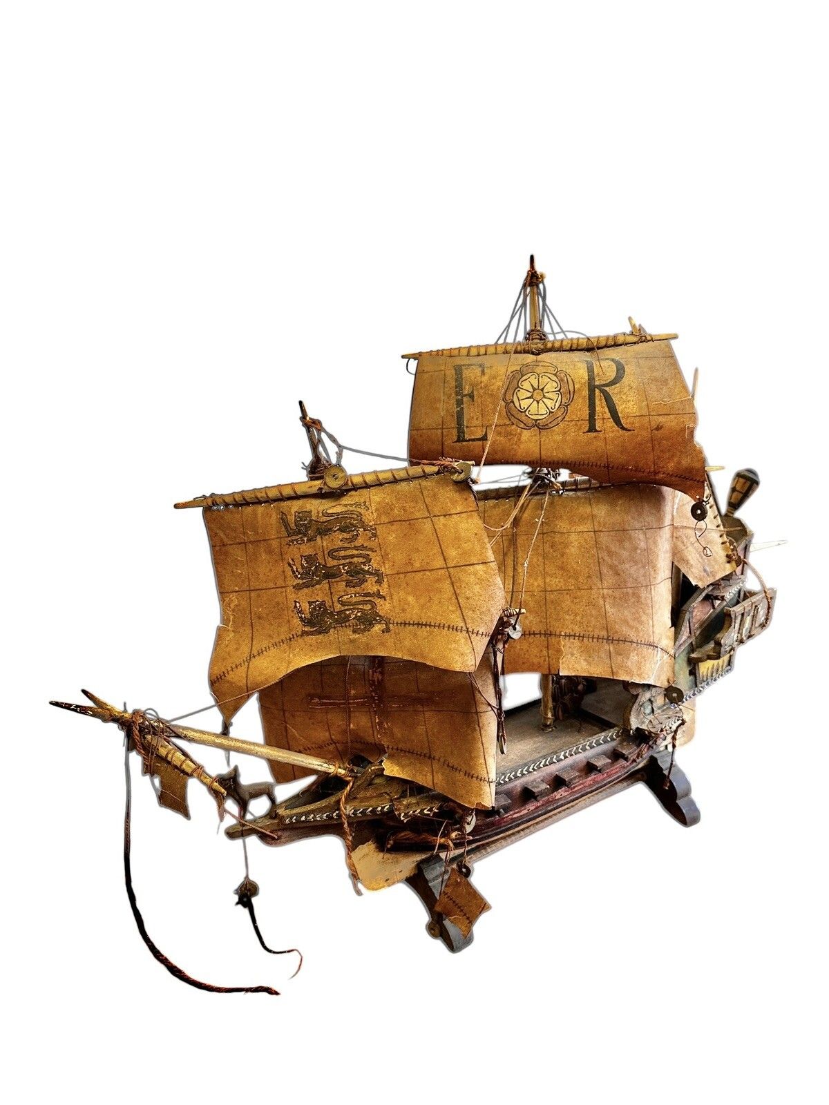photo buy Galleon Antique Wooden Model Nautical Scratch Built Fantastic