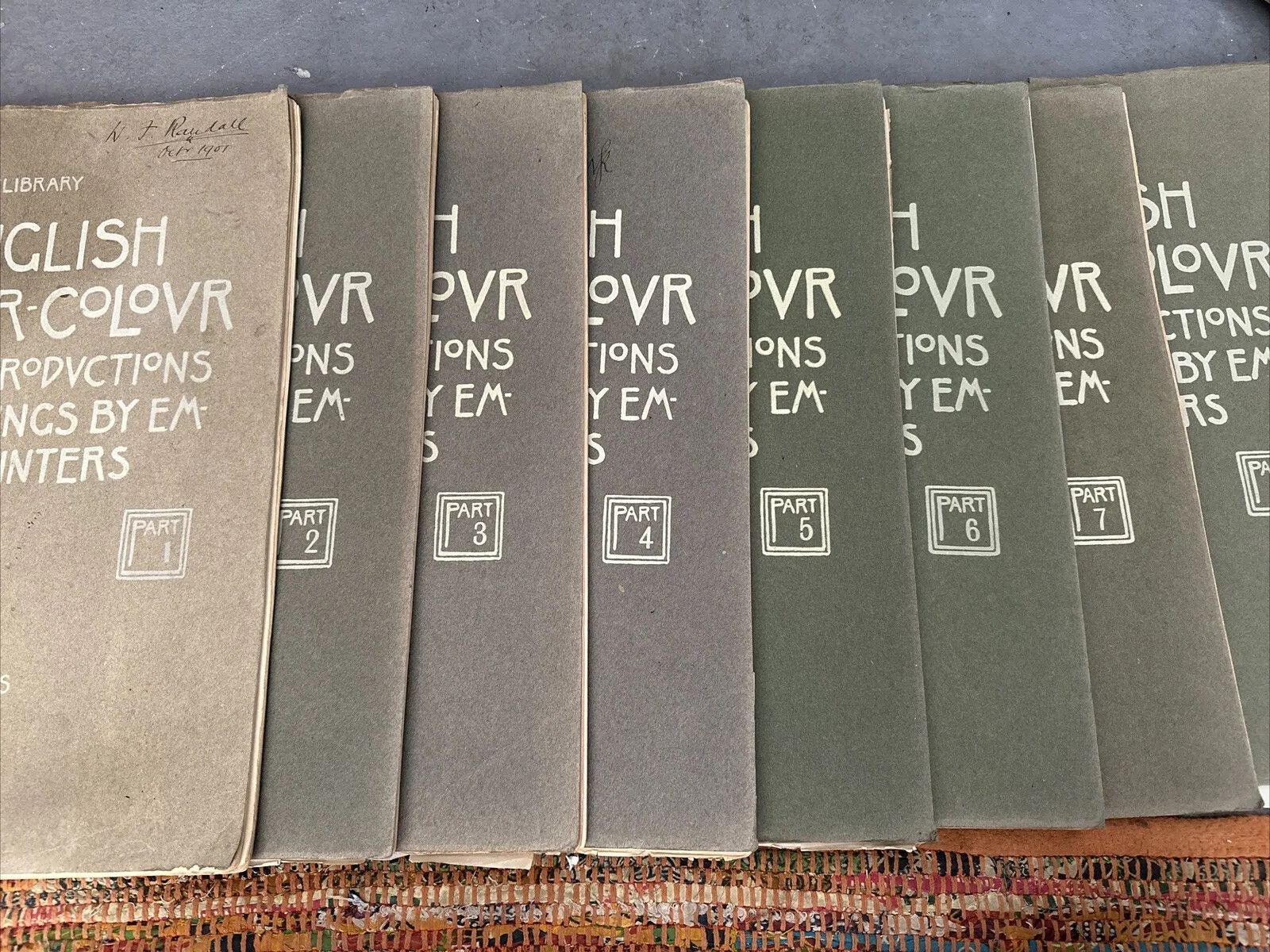 English Water Colour Reproductions Of Drawings By Eminent Painters 8 Vol