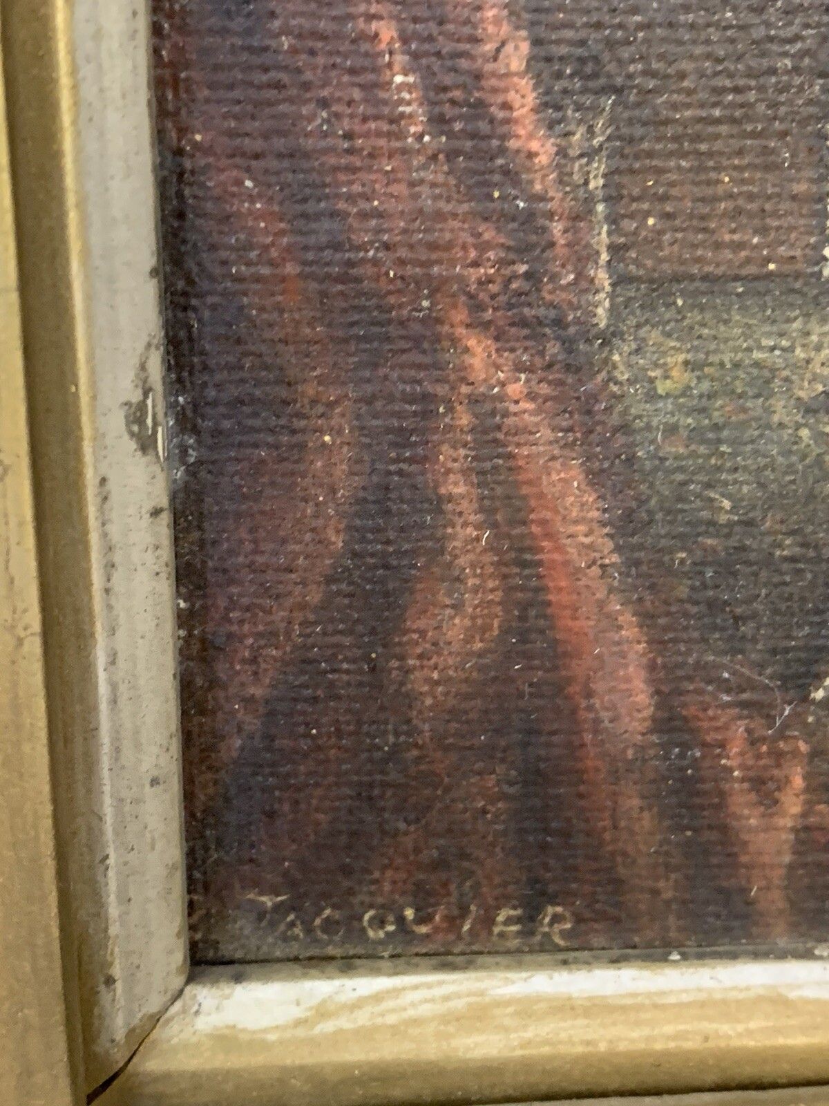 Early Original Oil On Canvas By  French Artist B Jacquier. photo Art