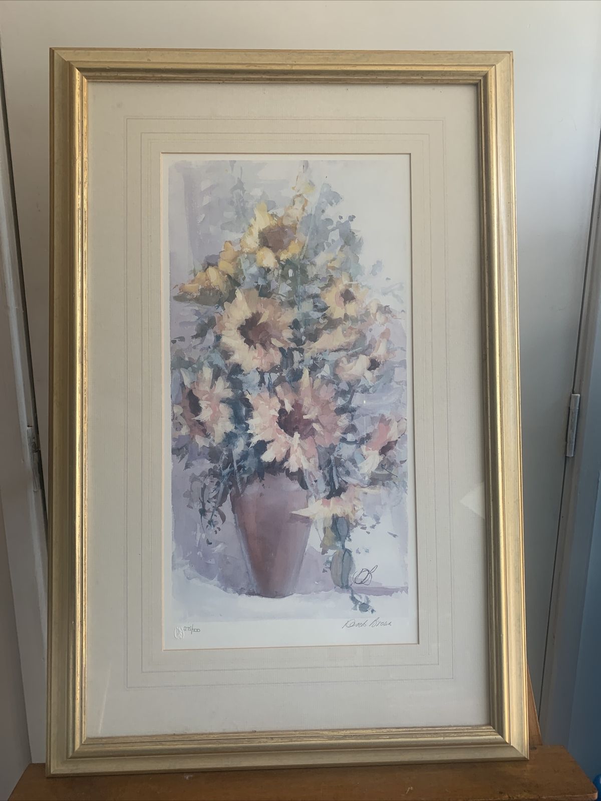 Derek Brown Art Artwork Signed Limited Edition Still Life Botanical 77x50cm