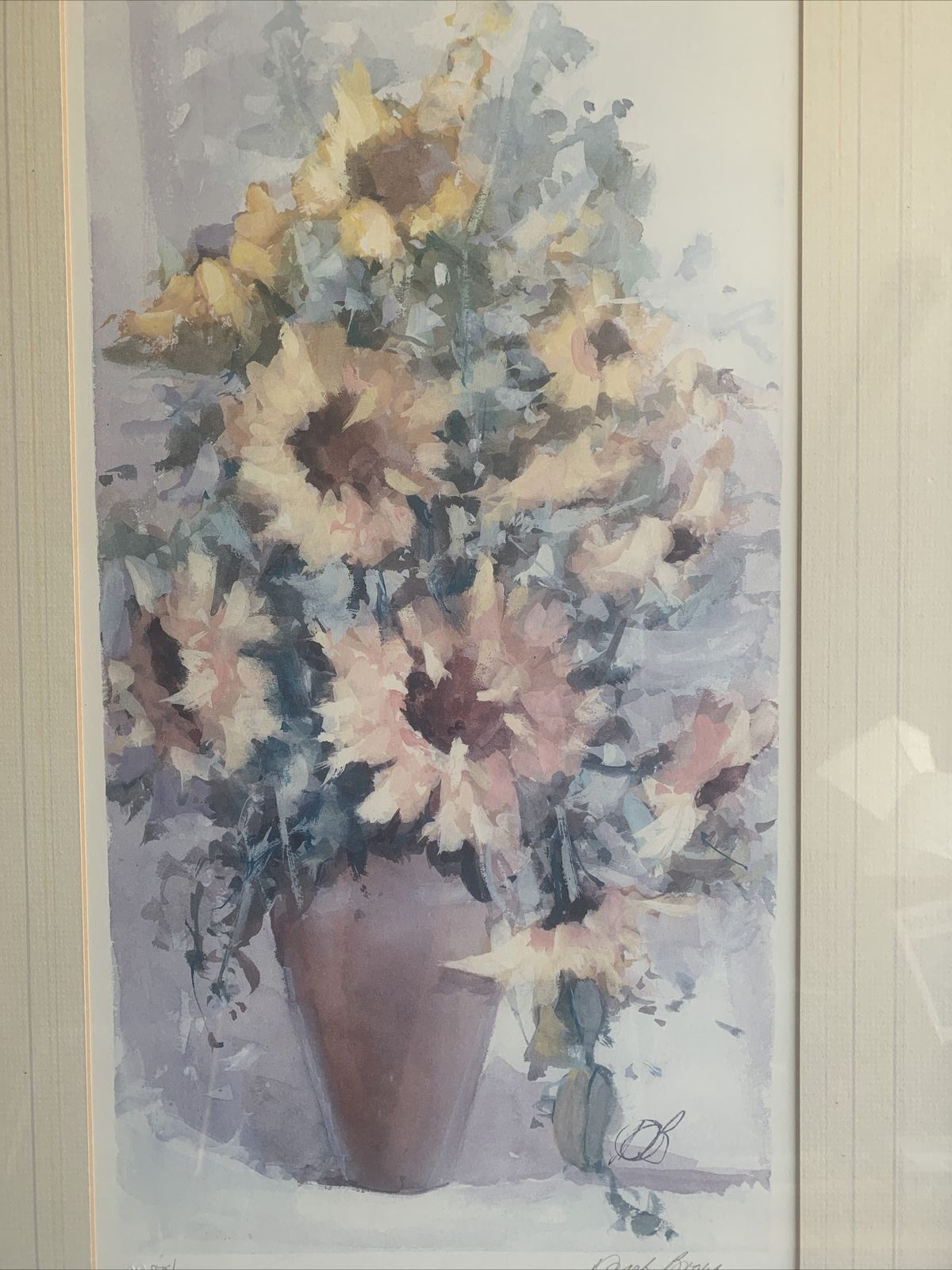 Derek Brown Art Artwork Signed Limited Edition Still Life Botanical 77x50cm photo for sale