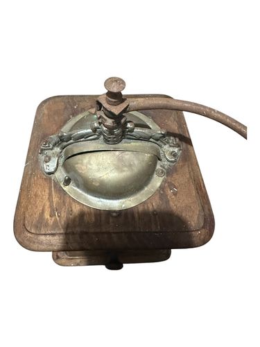 Japy Freres Antique Brass/Wood Hand Crank French Rustic Coffee Grinder/Mill photo Home Decor