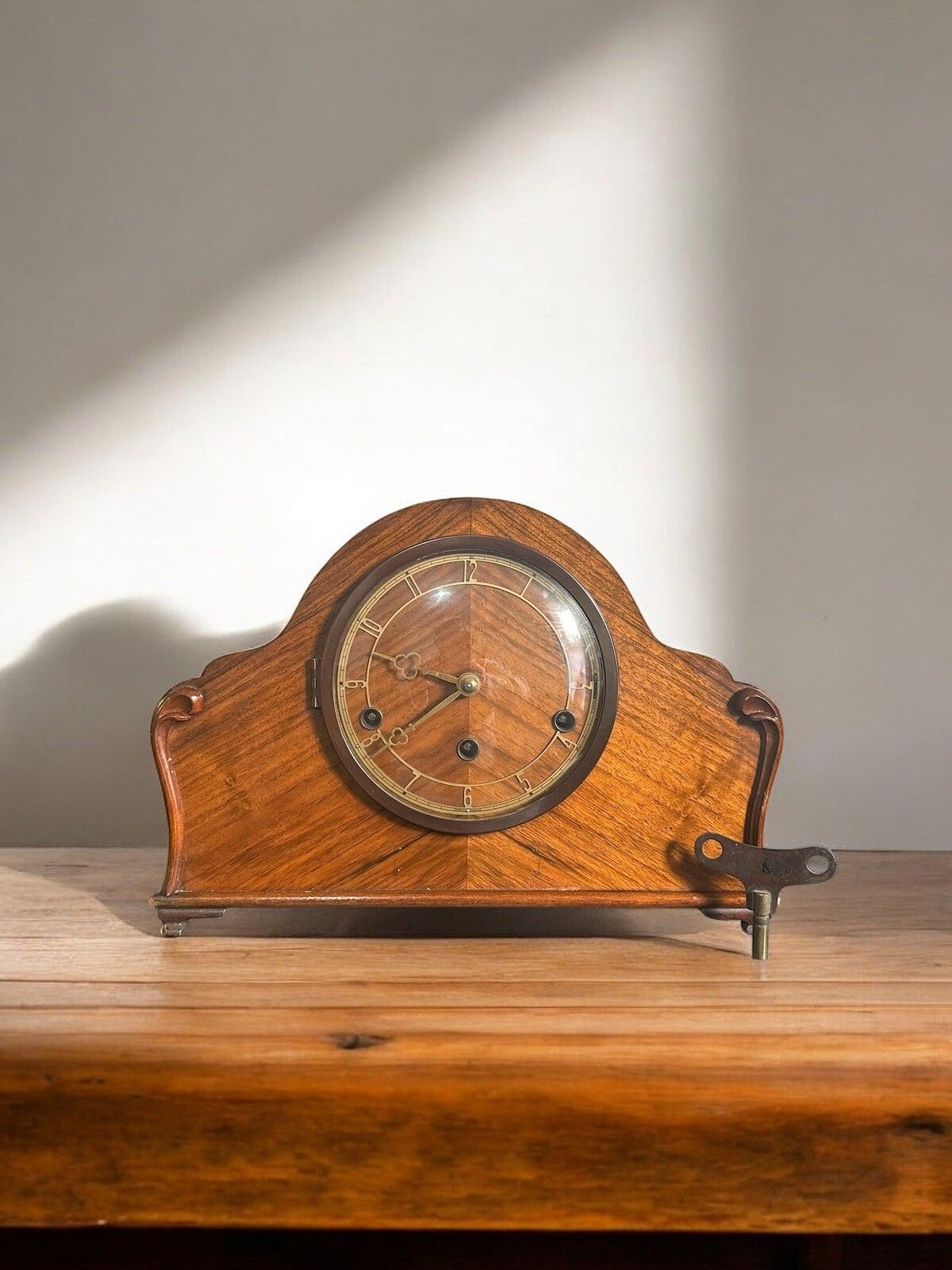 C1930’s Pretty Art Deco German Westminster Chime Mantle Clock