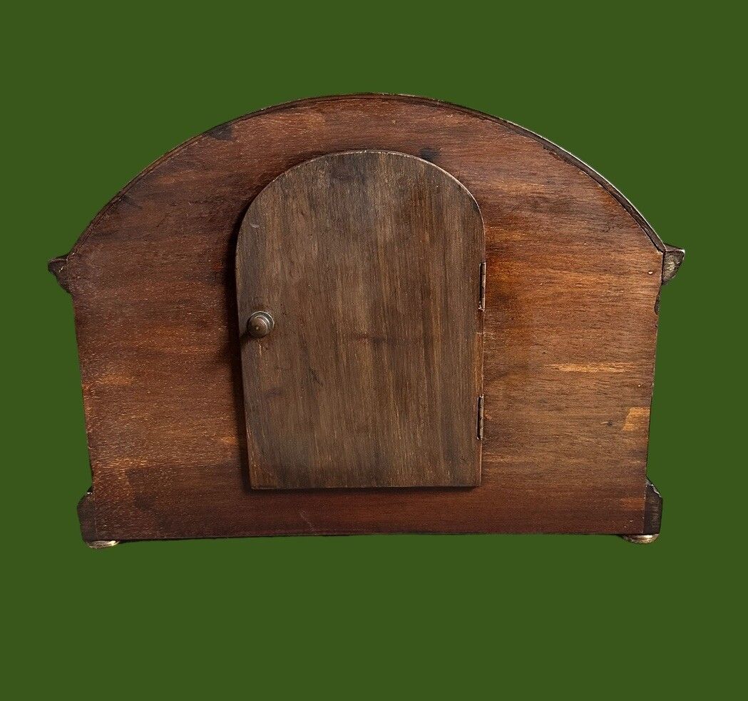 Beautiful Edwardian Mahogany Inlaid Striking Mantle Clock Large Mantle Clock photo buy