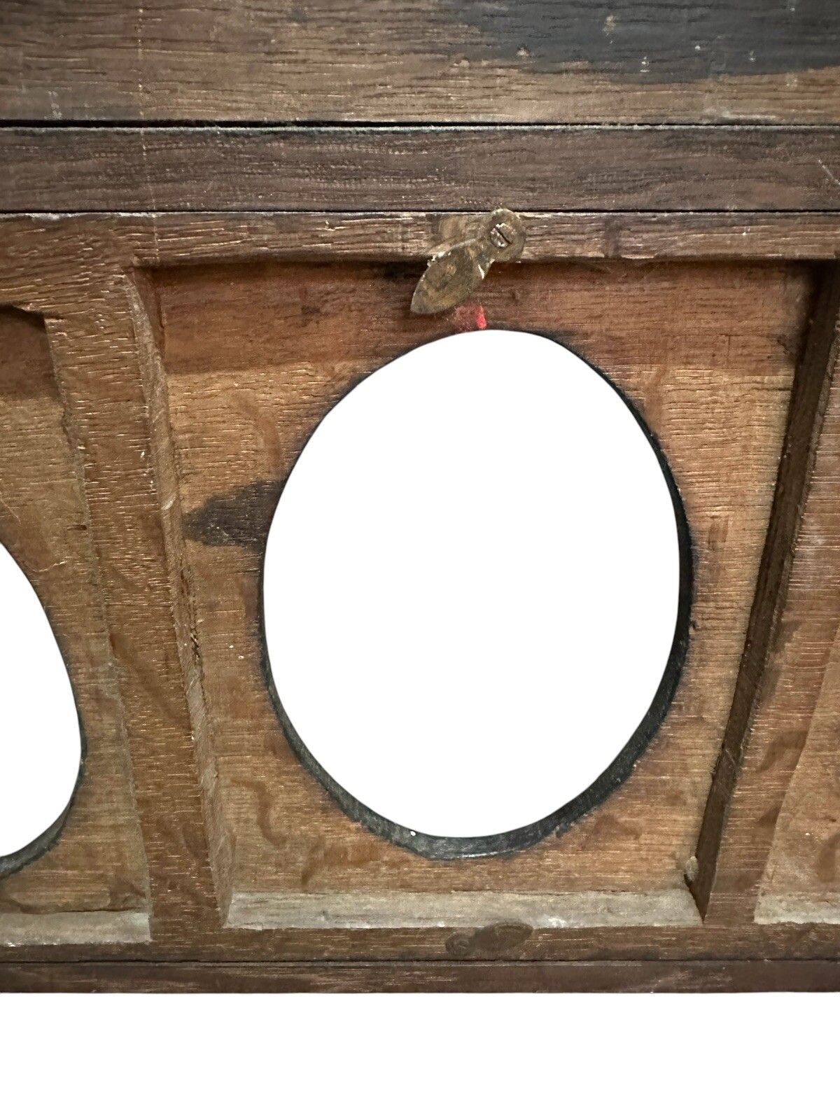 Victorian Carved Wooden Wall Mounted Photo Frame  Shelf Carved Fish Jacobean photo vintage