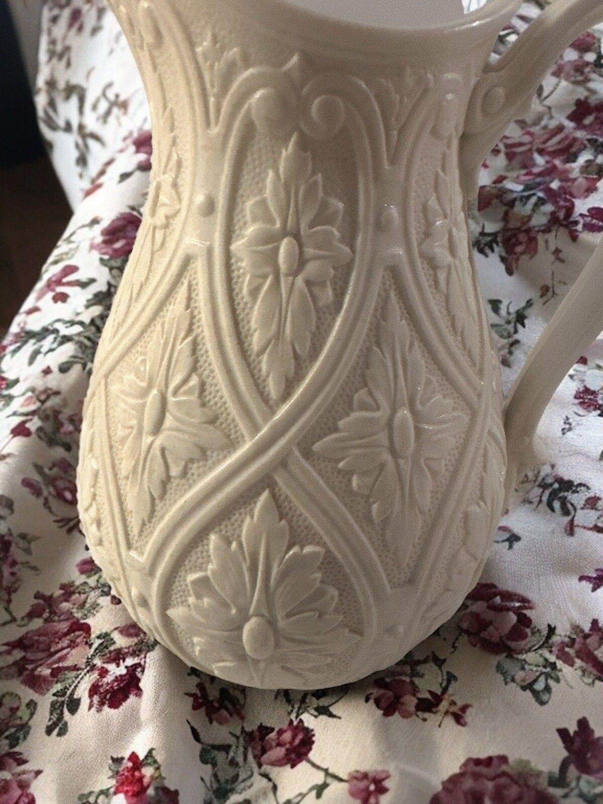 Antique Circular 1800’s Raised Relief, Milk, Cream Jug Great Proportions photo for sale