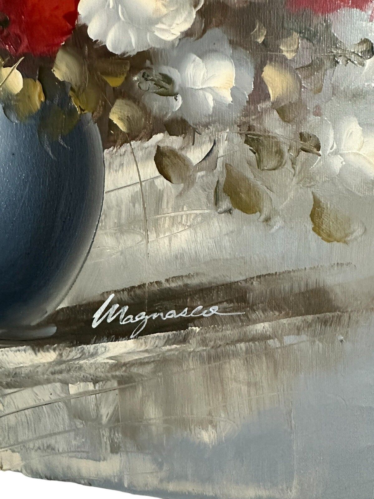 Oil Painting On Canvas Still Life Botanical Realism By Magnasco 72cm By 62cm photo vinterior