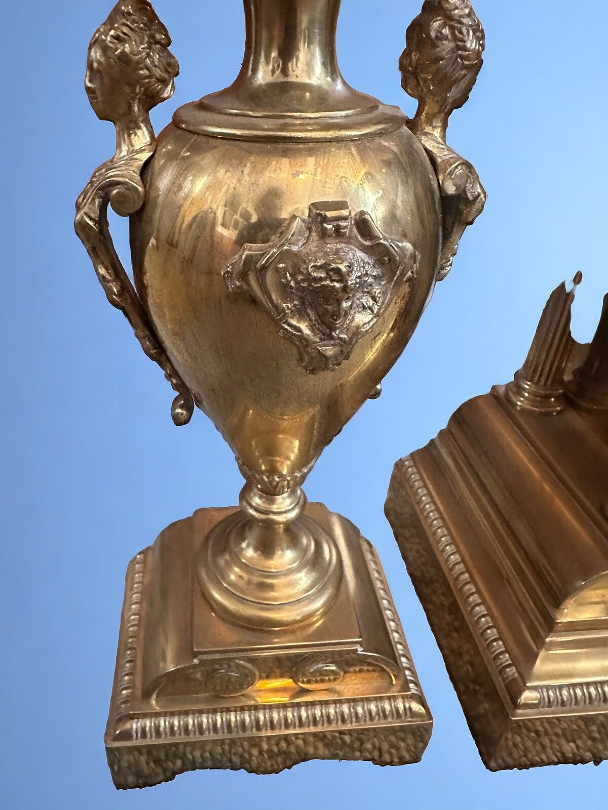 Outstanding French 19th Century Architectural Garniture Mantle Clock By L. Marti photo 1995.0