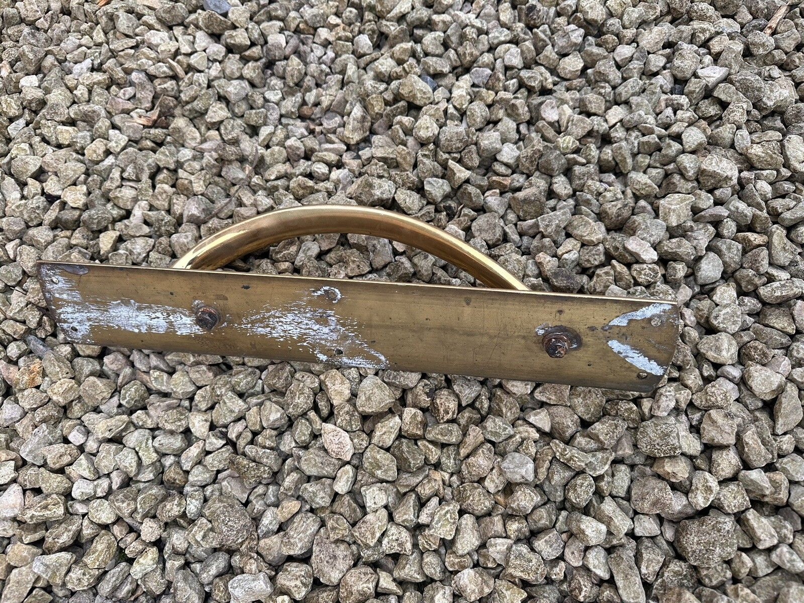 Huge Stunning Reclaimed Antique Hotel Shop Brass Door Handle 18” X 3” photo 225.0