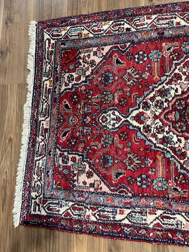 Vintage  Antique Eastern Traditional 100% Wool Rug 156cm By 114cm R8 photo vinterior