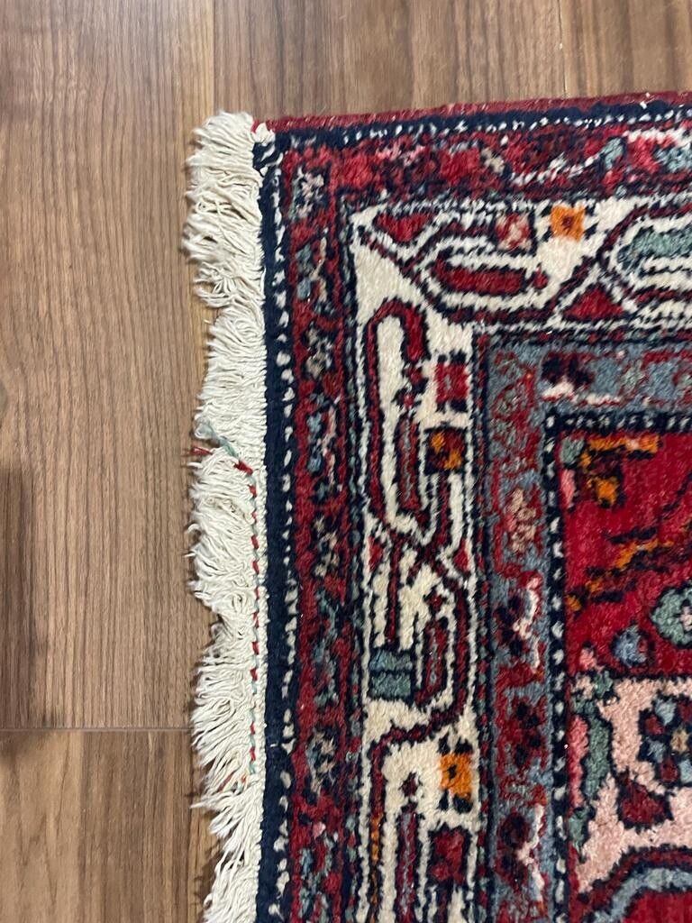 Textiles Vintage  Antique Eastern Traditional 100% Wool Rug 156cm By 114cm R8 photo