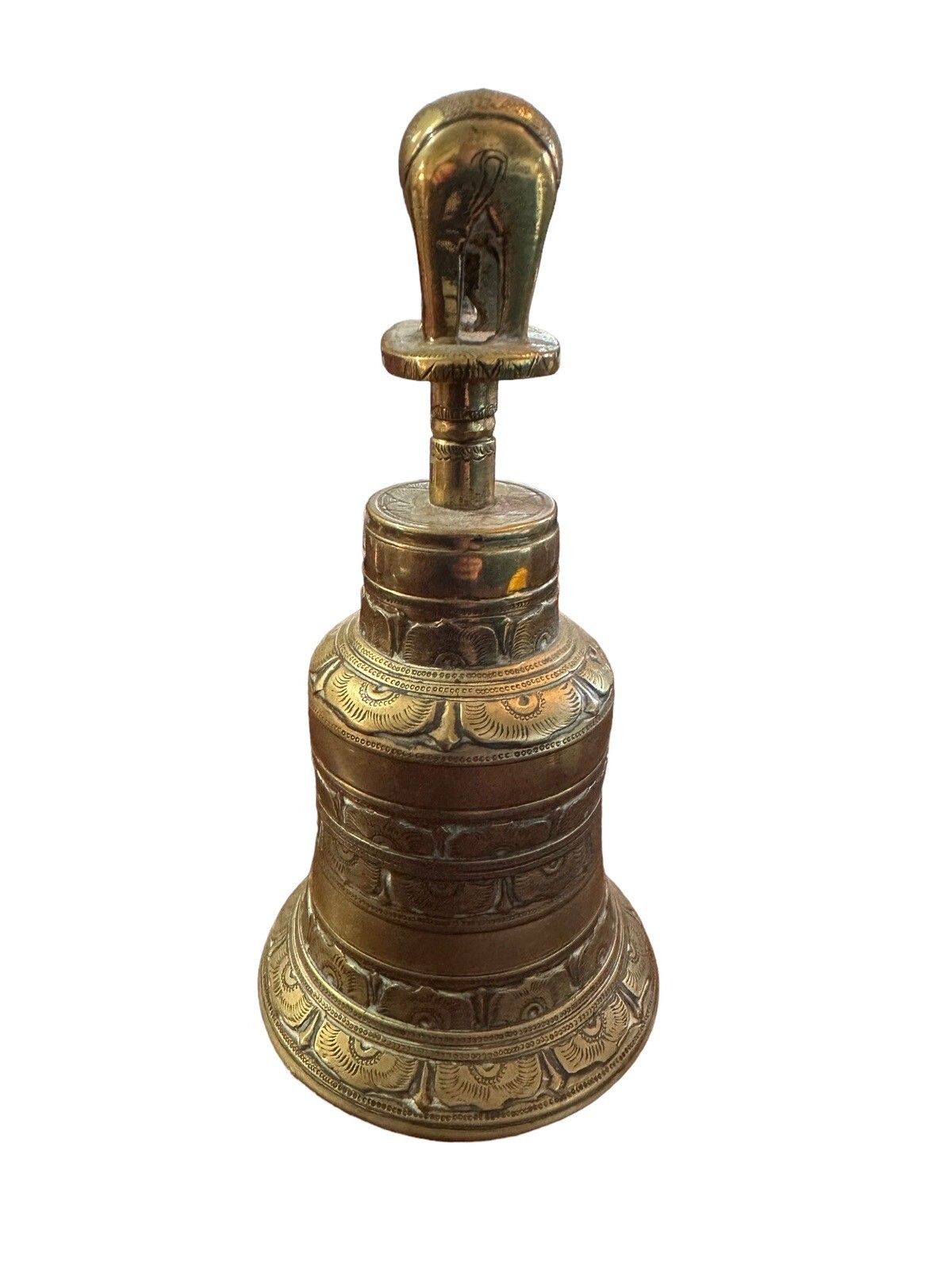 Antique Balinese Brass Temple Bell With A Elephant , C. 1920 40 photo furniture