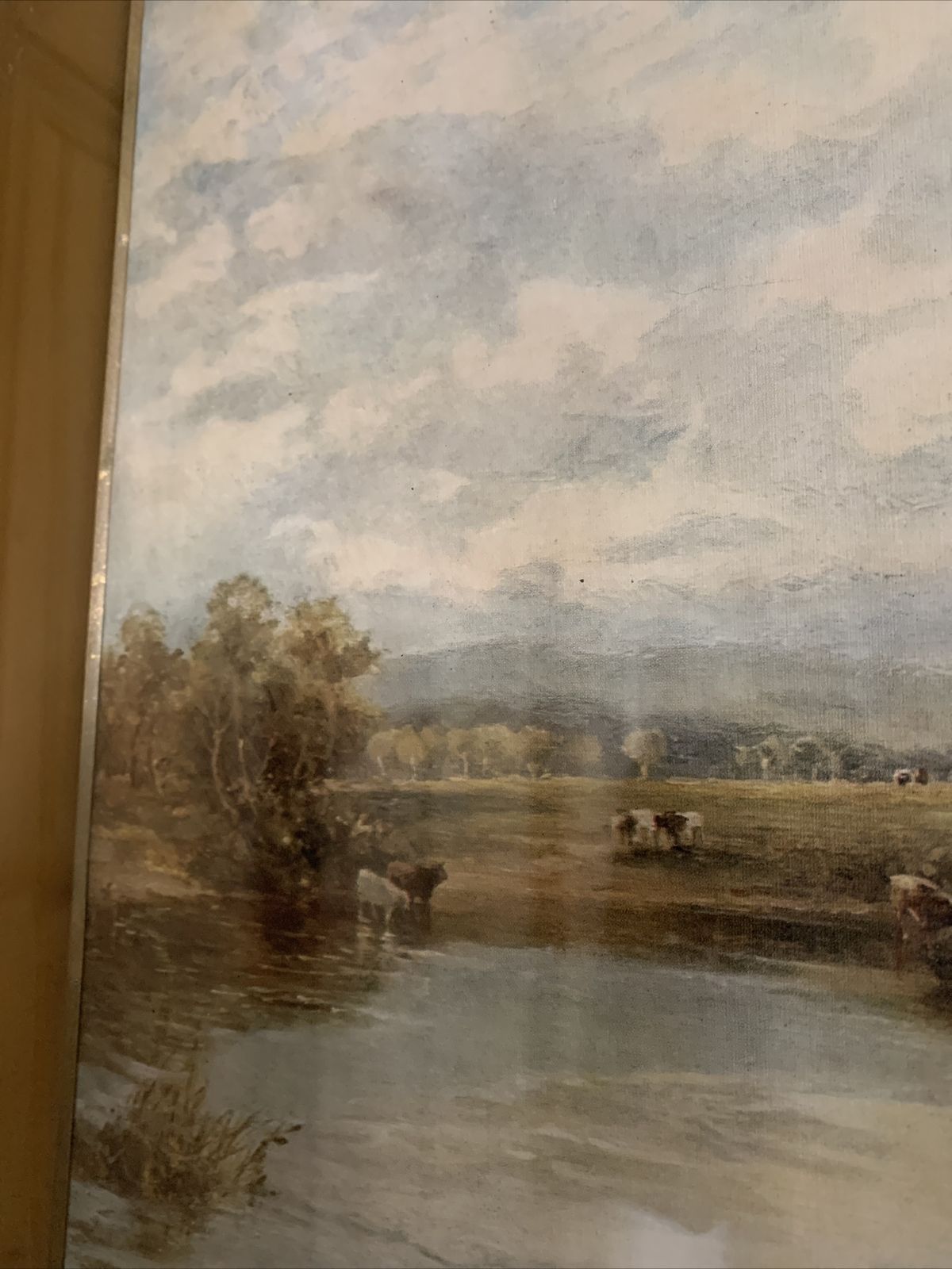 Antique Edwardian Carl Brennir Glazed Franed Print 65cm By 52cm photo for sale
