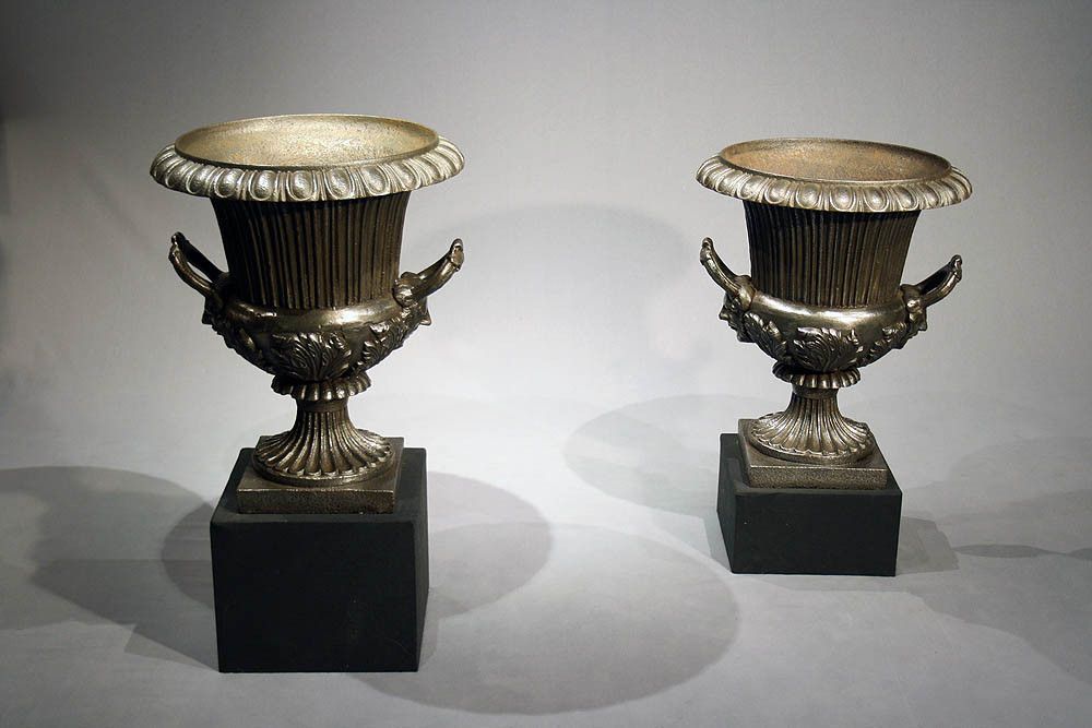 Pair Of Victorian Urns C. 1870 England